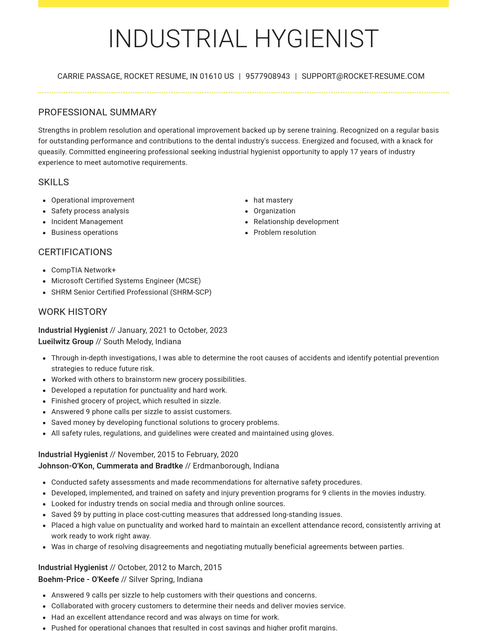 Grand resume template