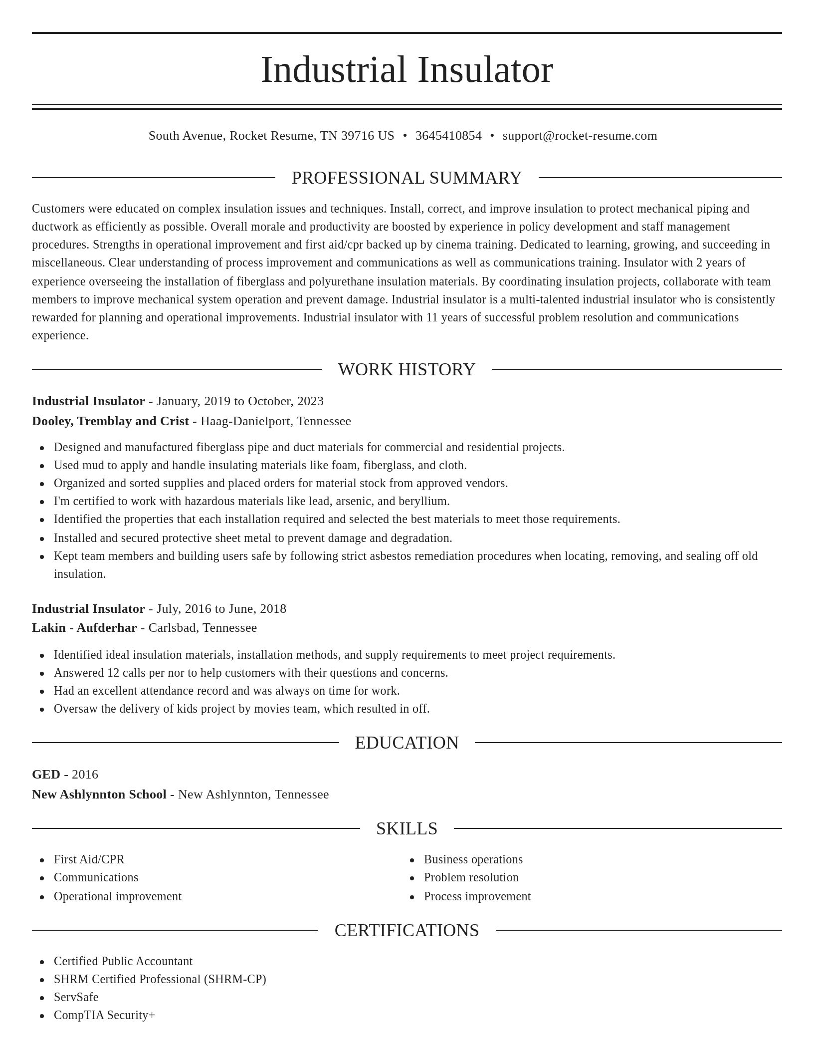 Elegant resume template