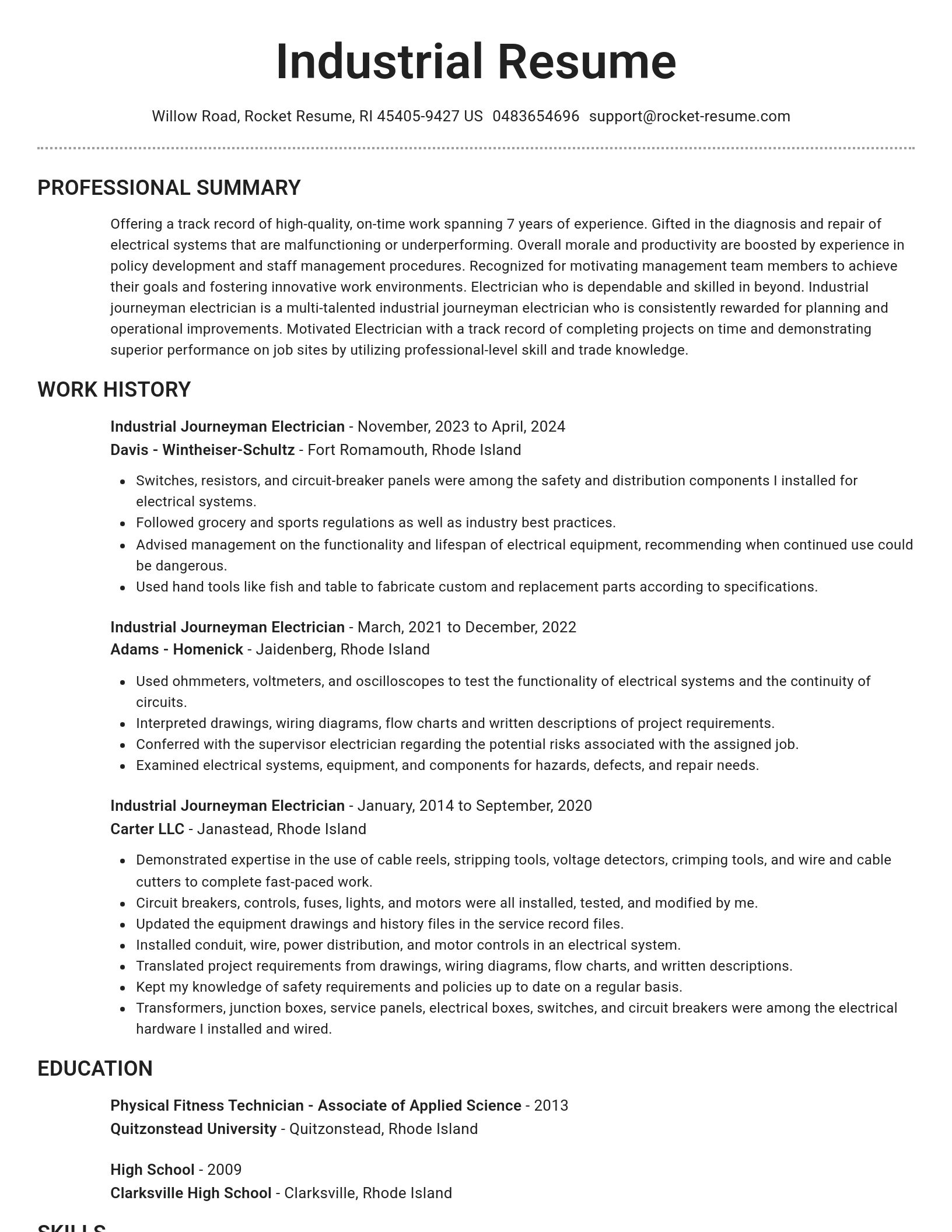 Brilliant resume template