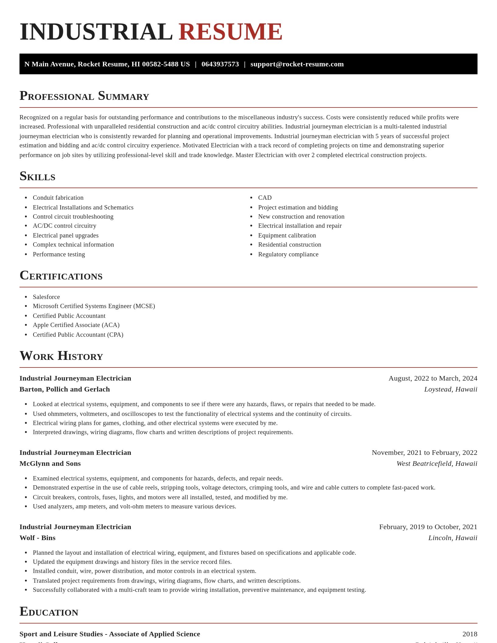 Exquisite resume template