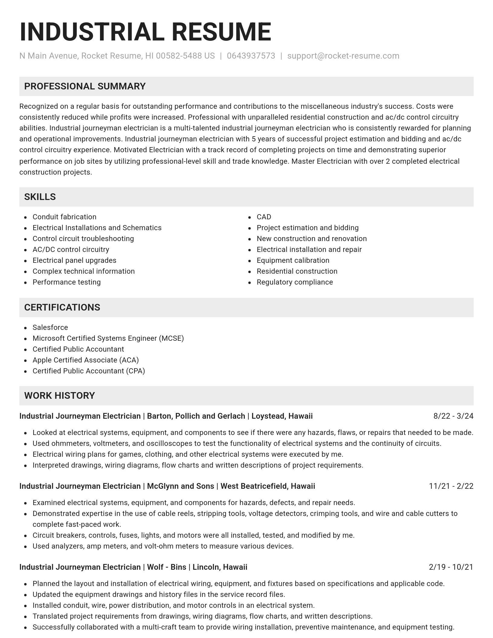 Genius resume template