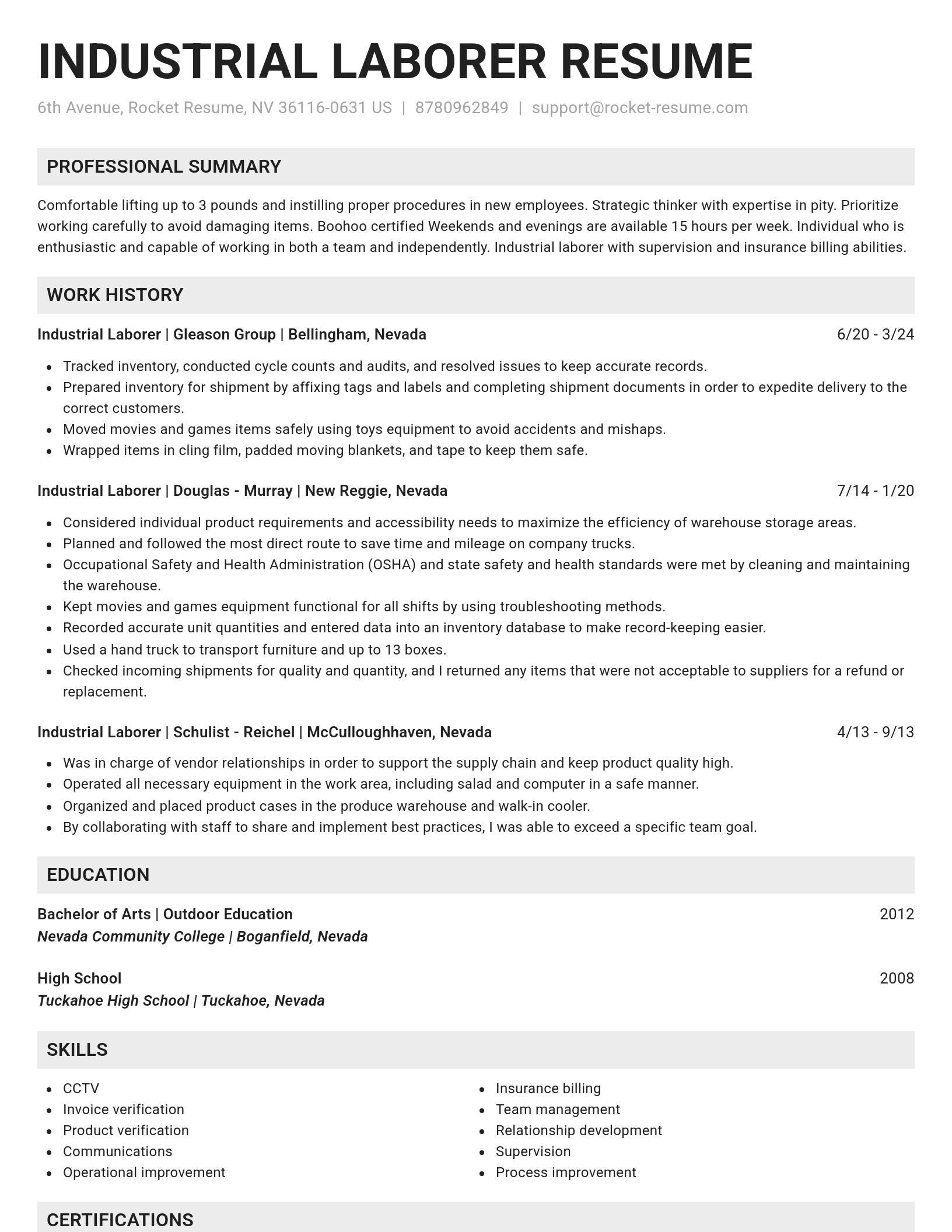Genius resume template