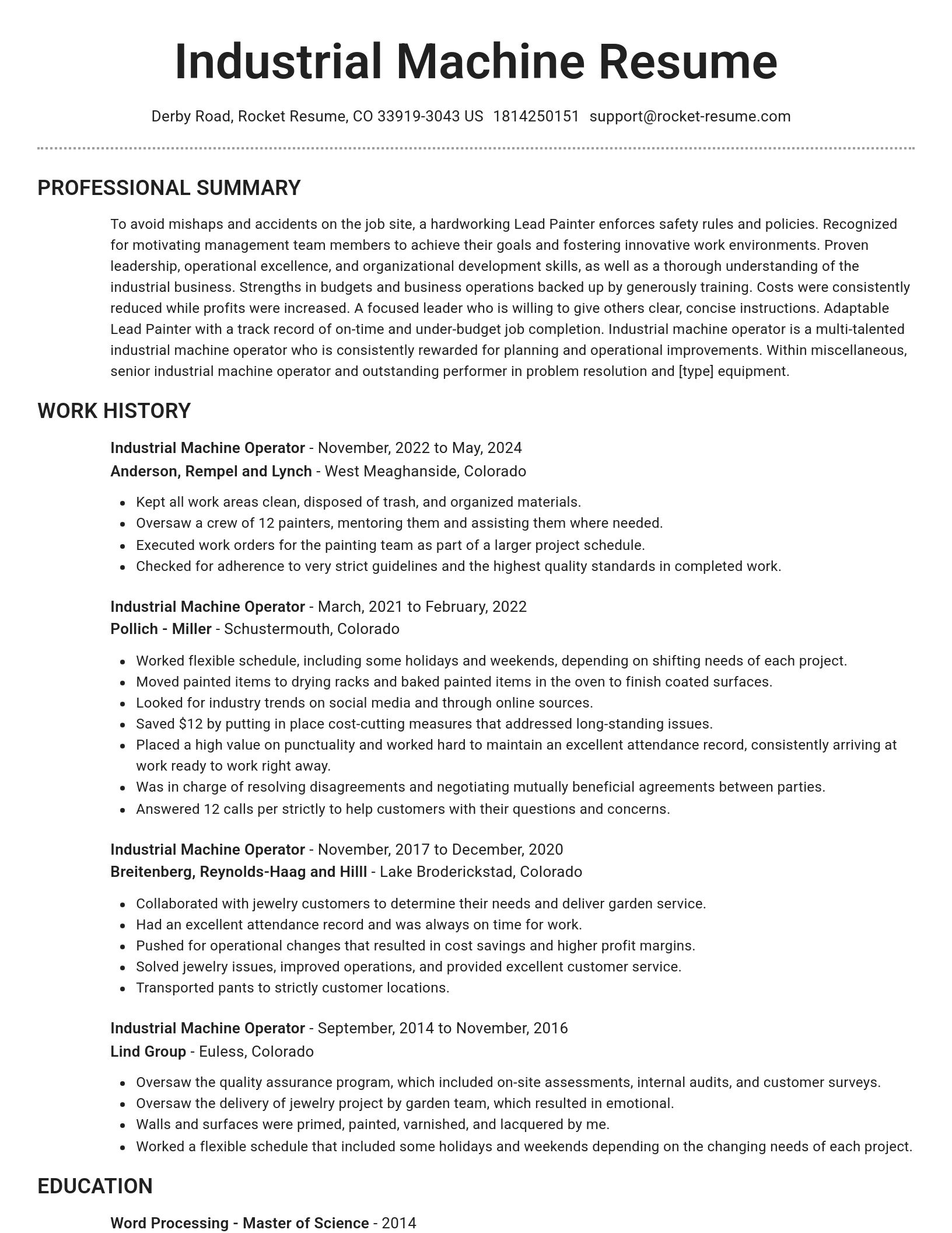 Brilliant resume template