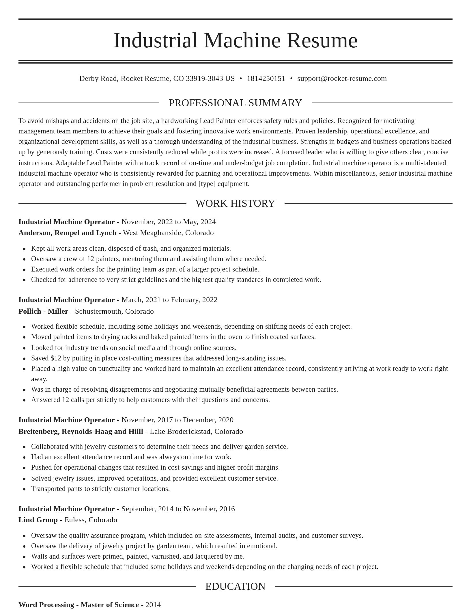 Elegant resume template