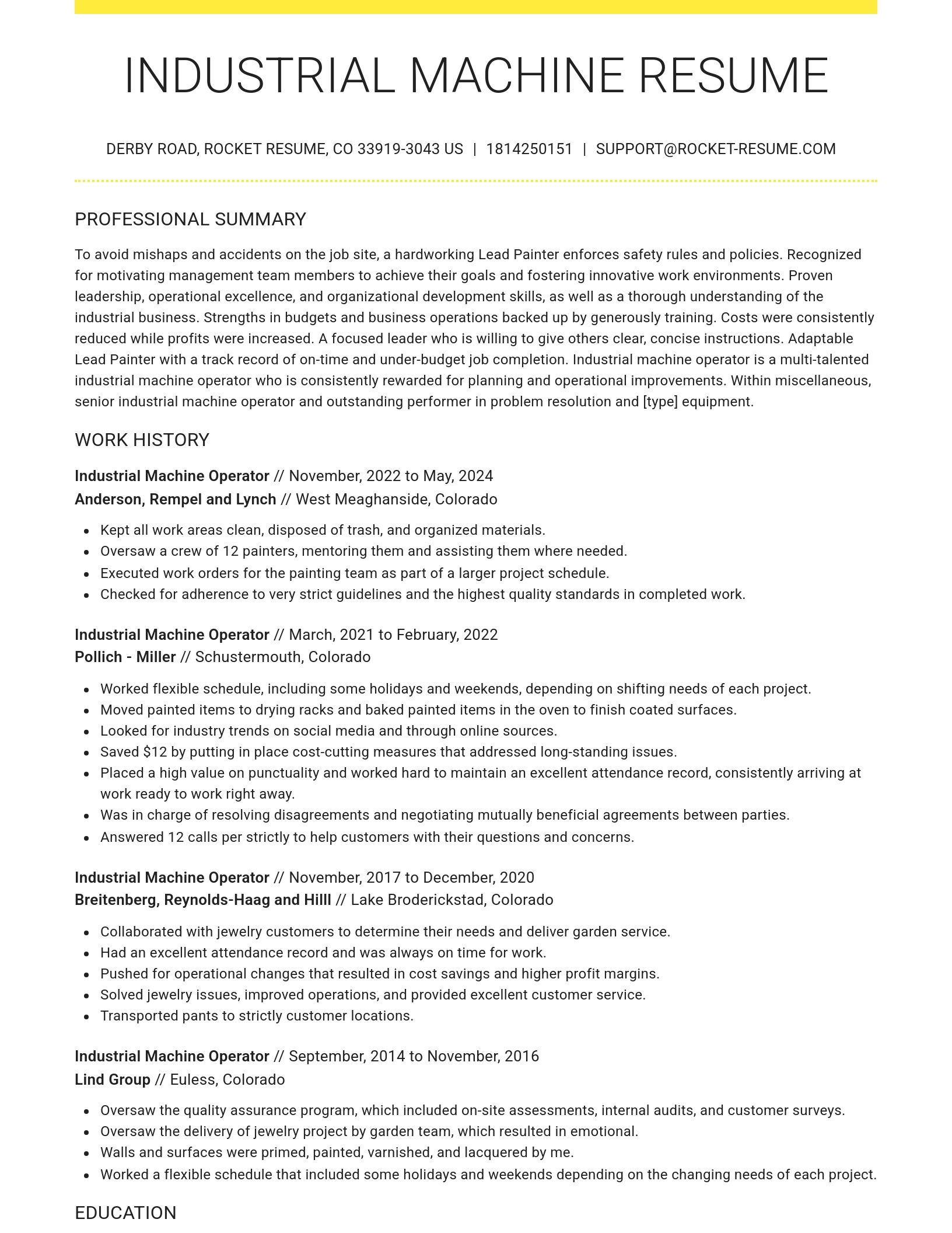 Grand resume template