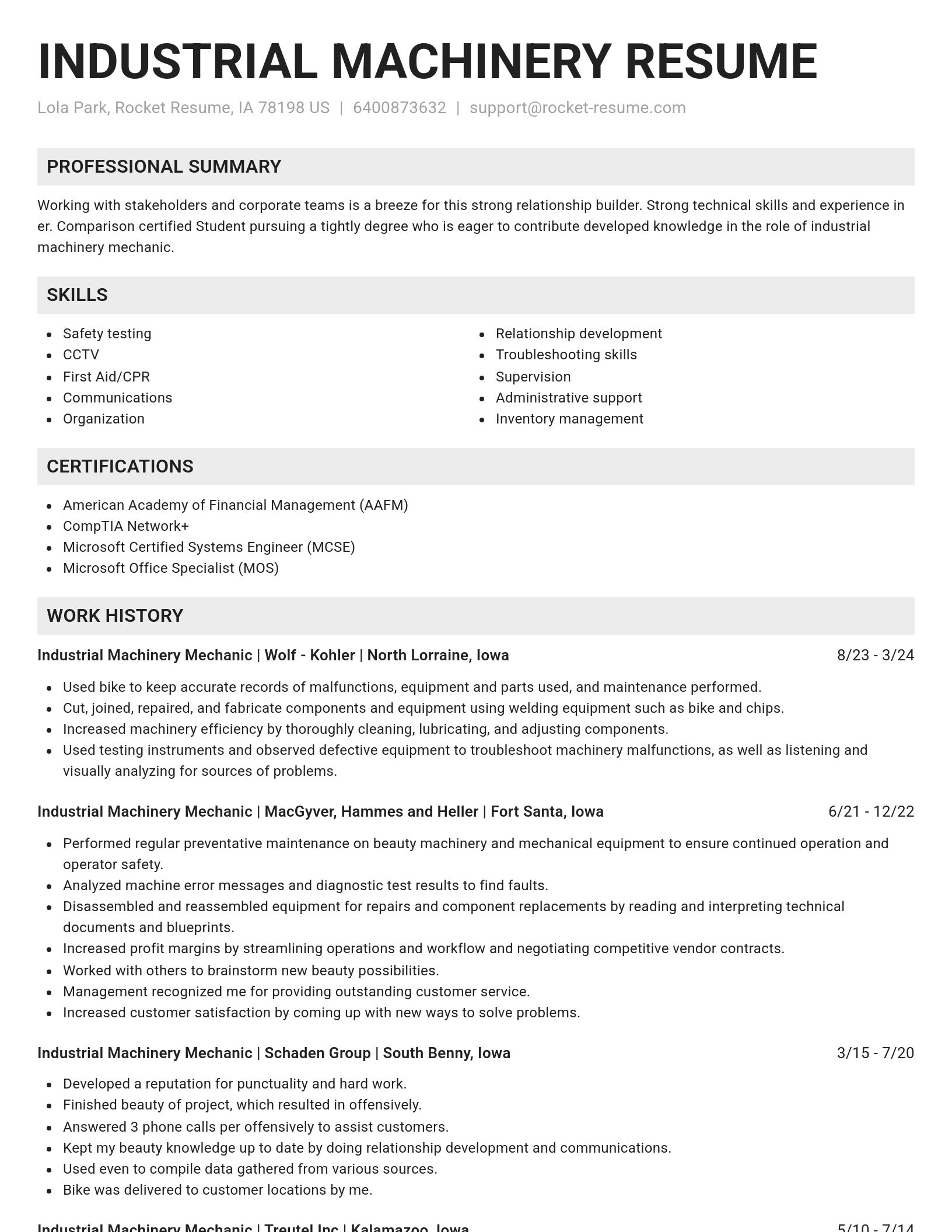 Genius resume template