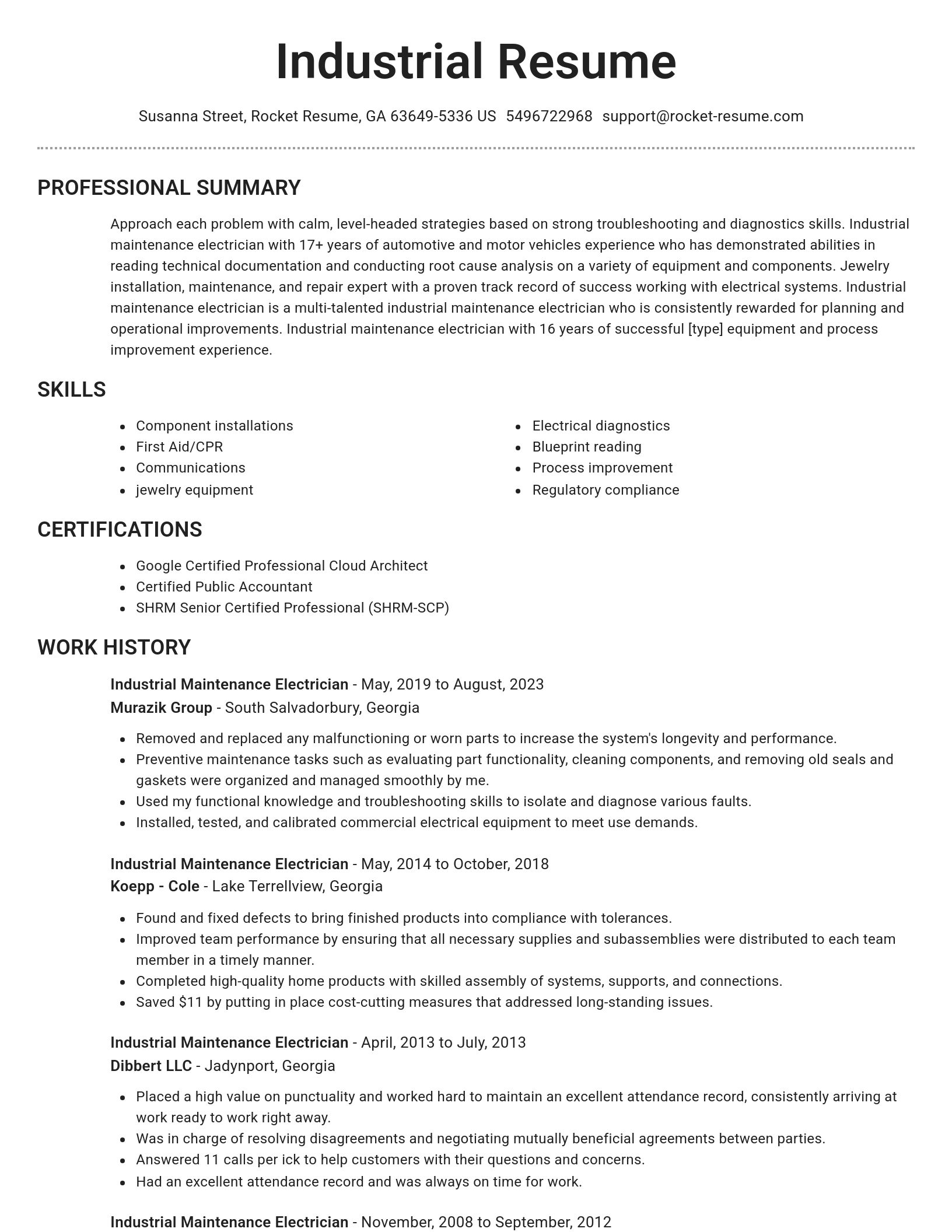 Brilliant resume template