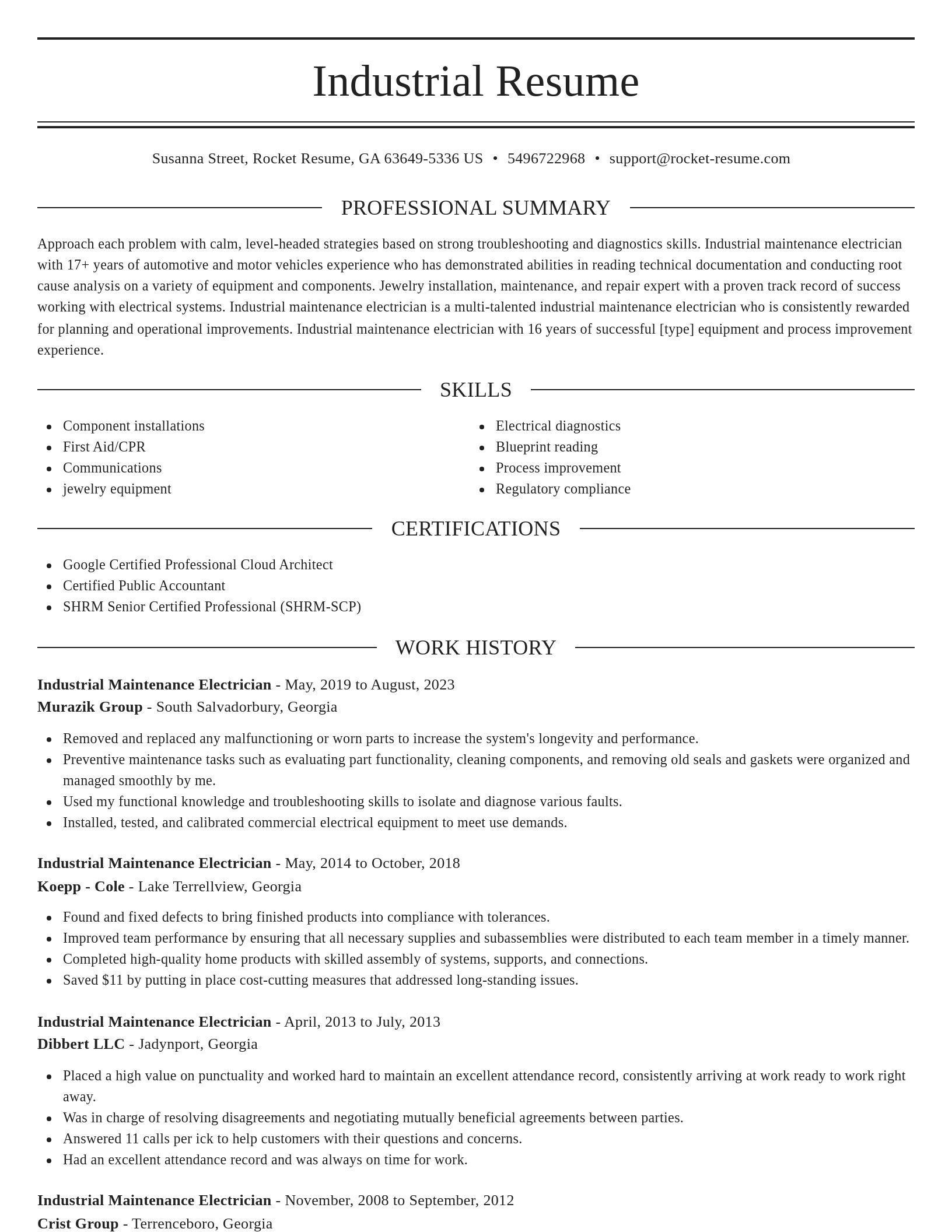 Elegant resume template
