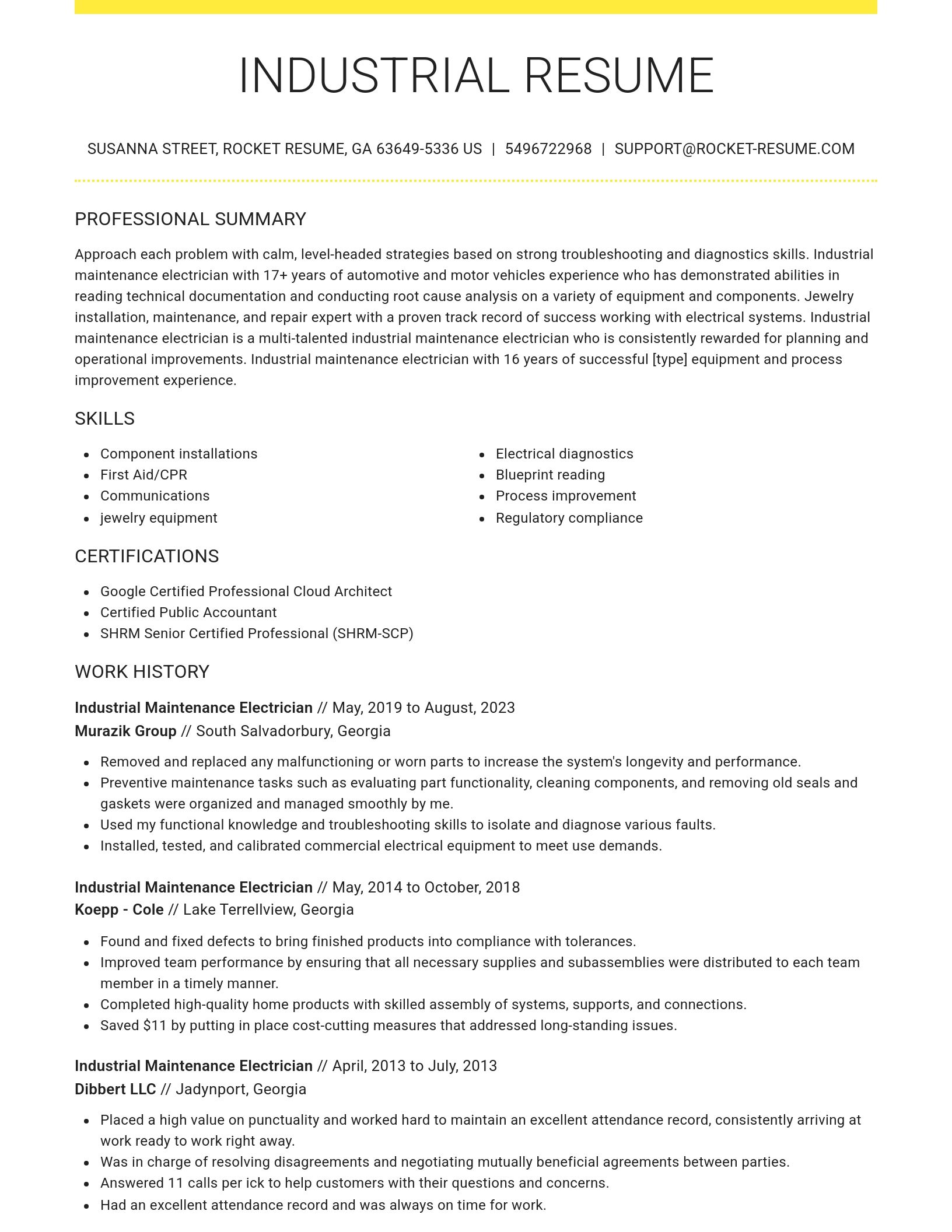 Grand resume template