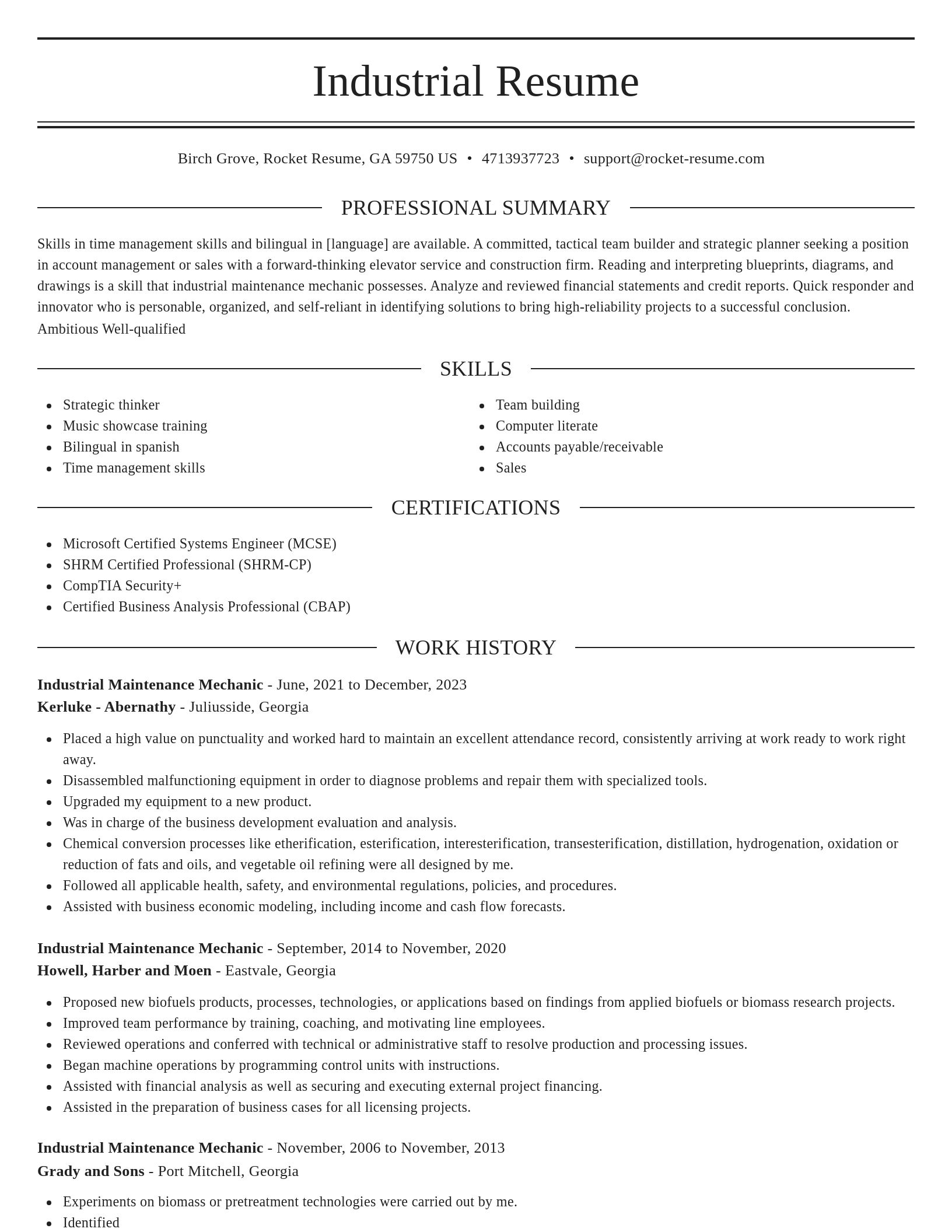 Elegant resume template