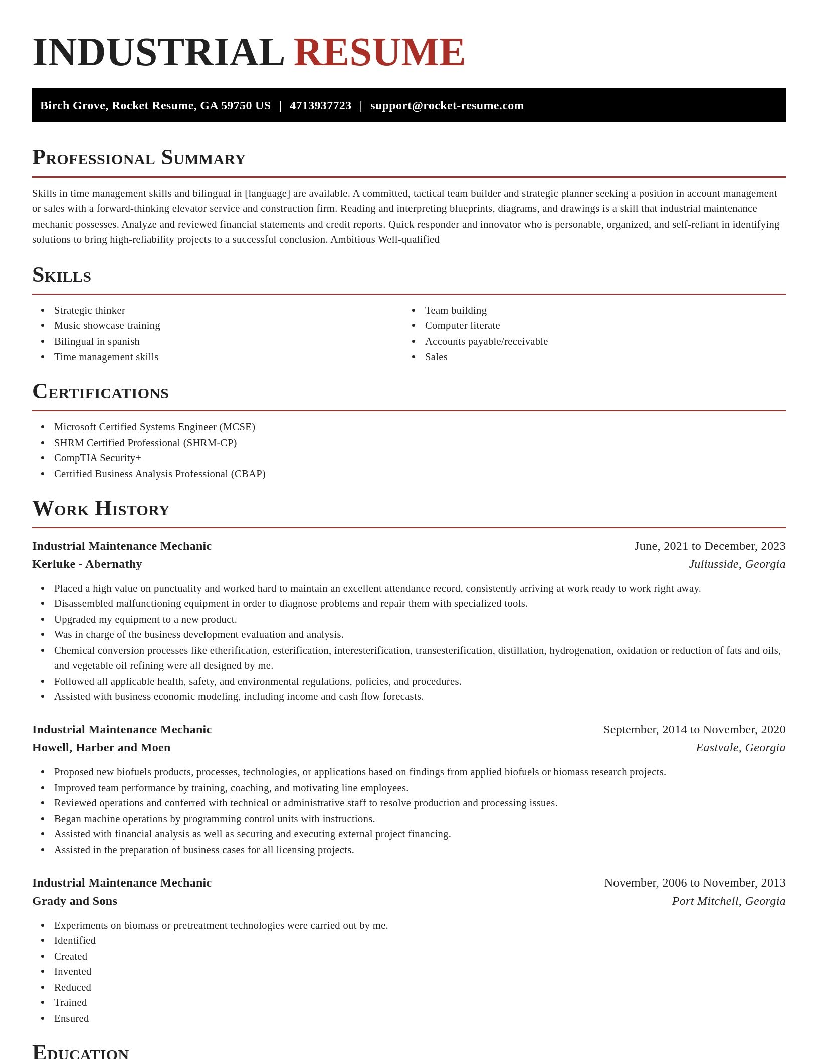 Exquisite resume template