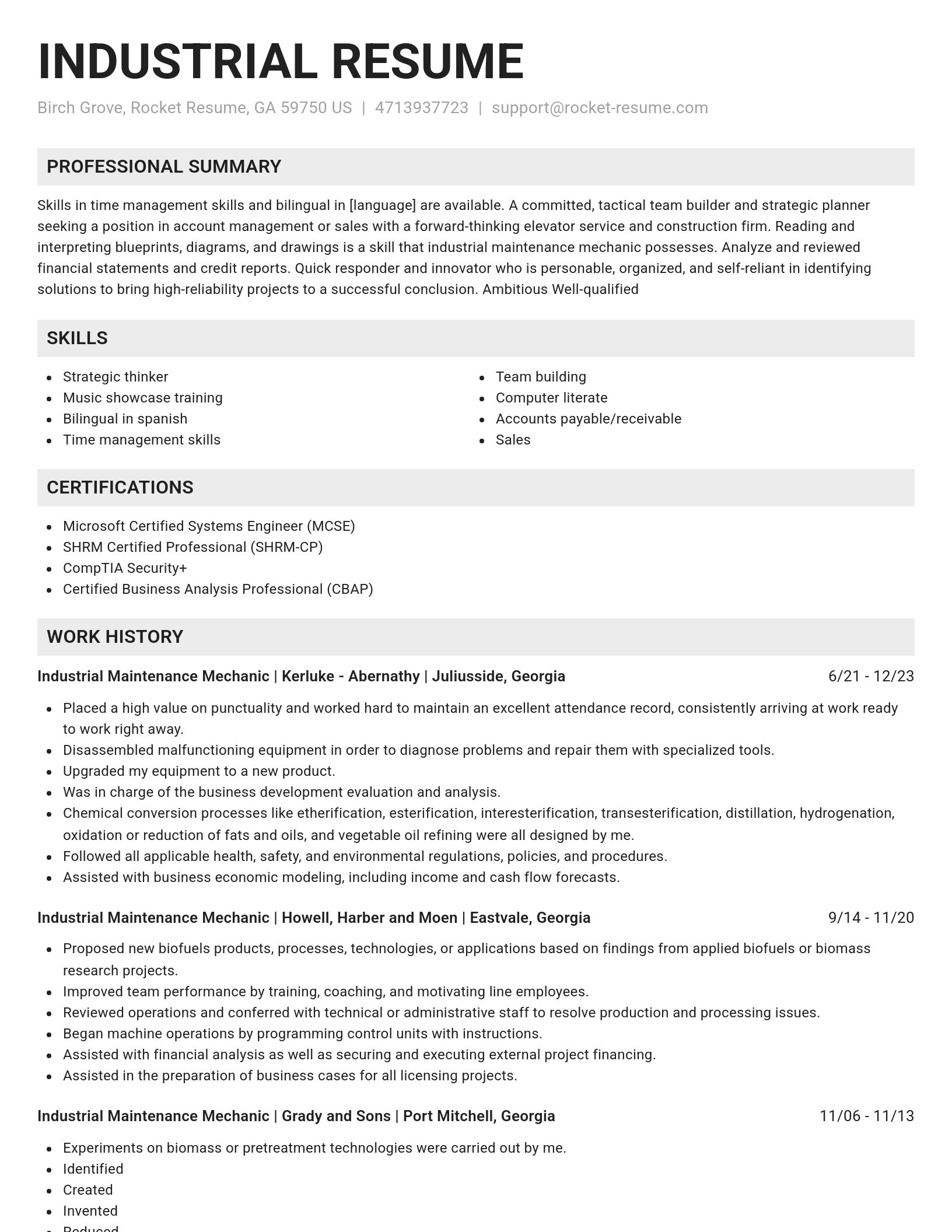 Genius resume template