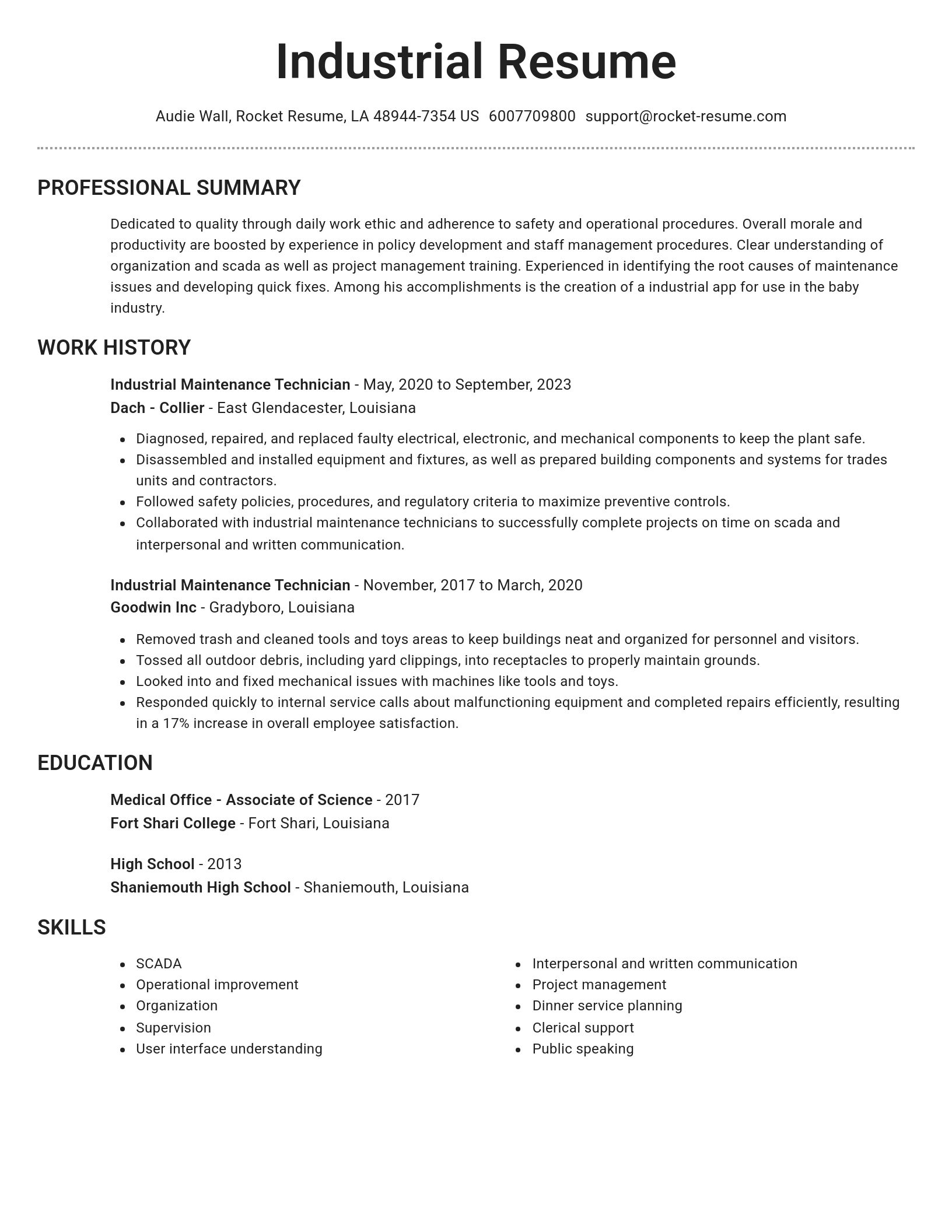 Brilliant resume template