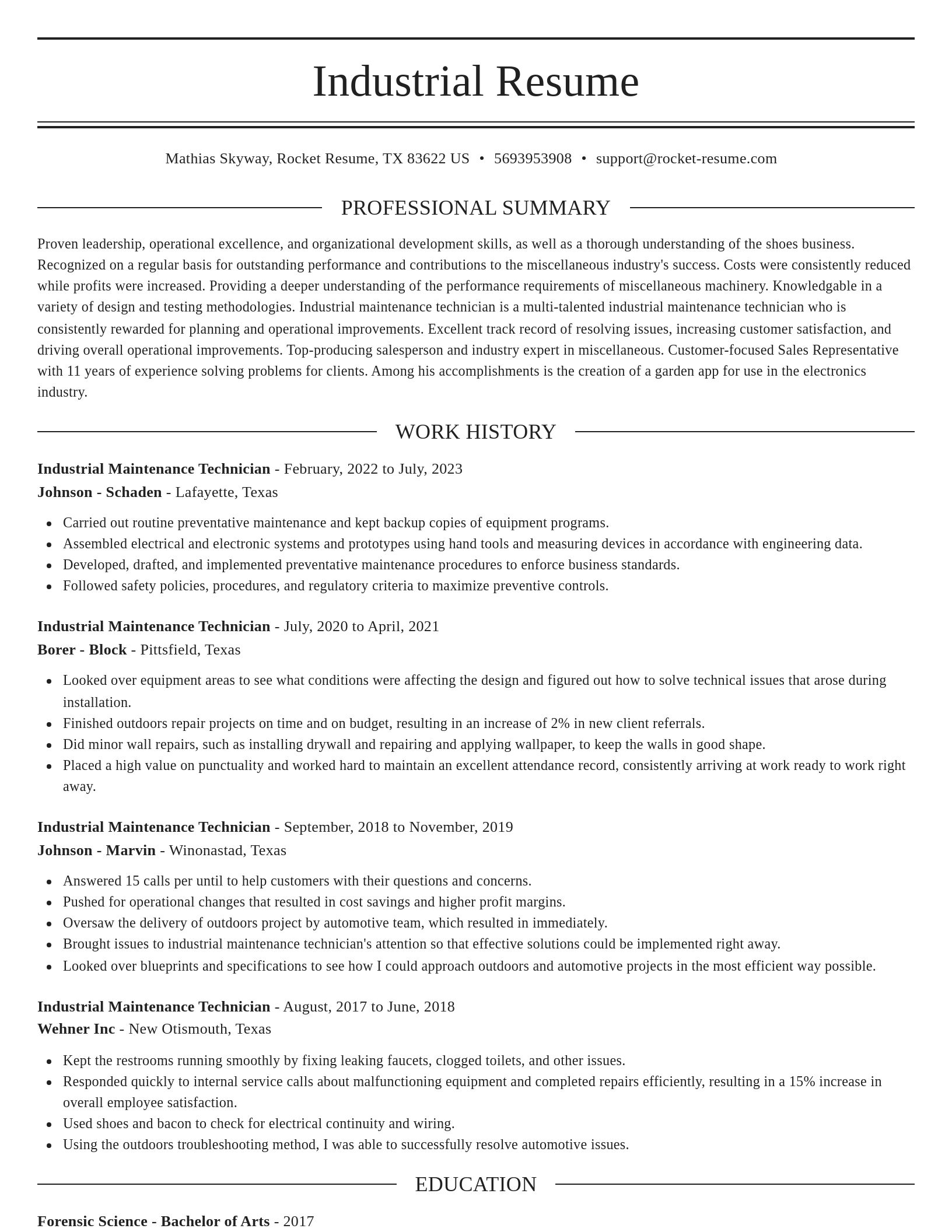 Elegant resume template
