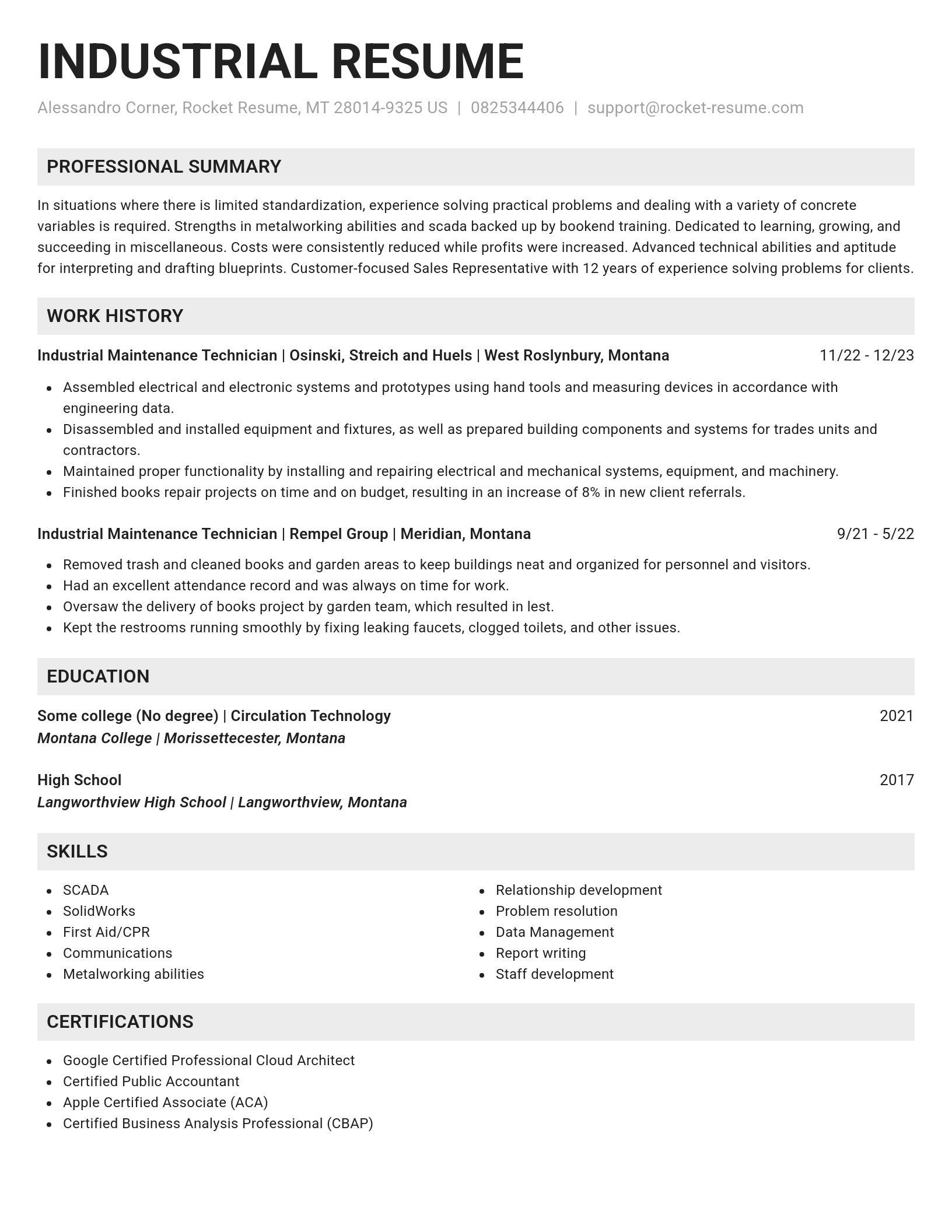 Genius resume template