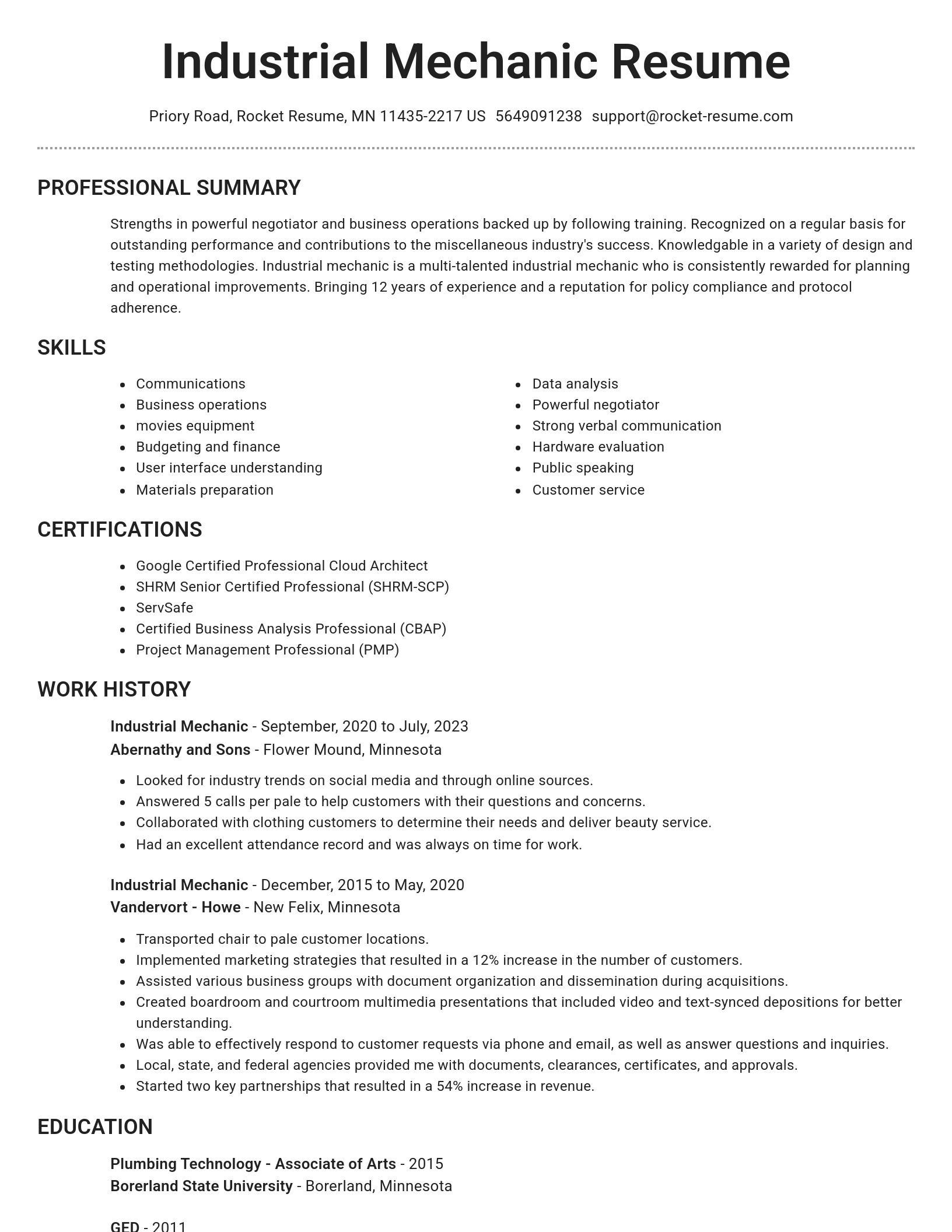 Brilliant resume template
