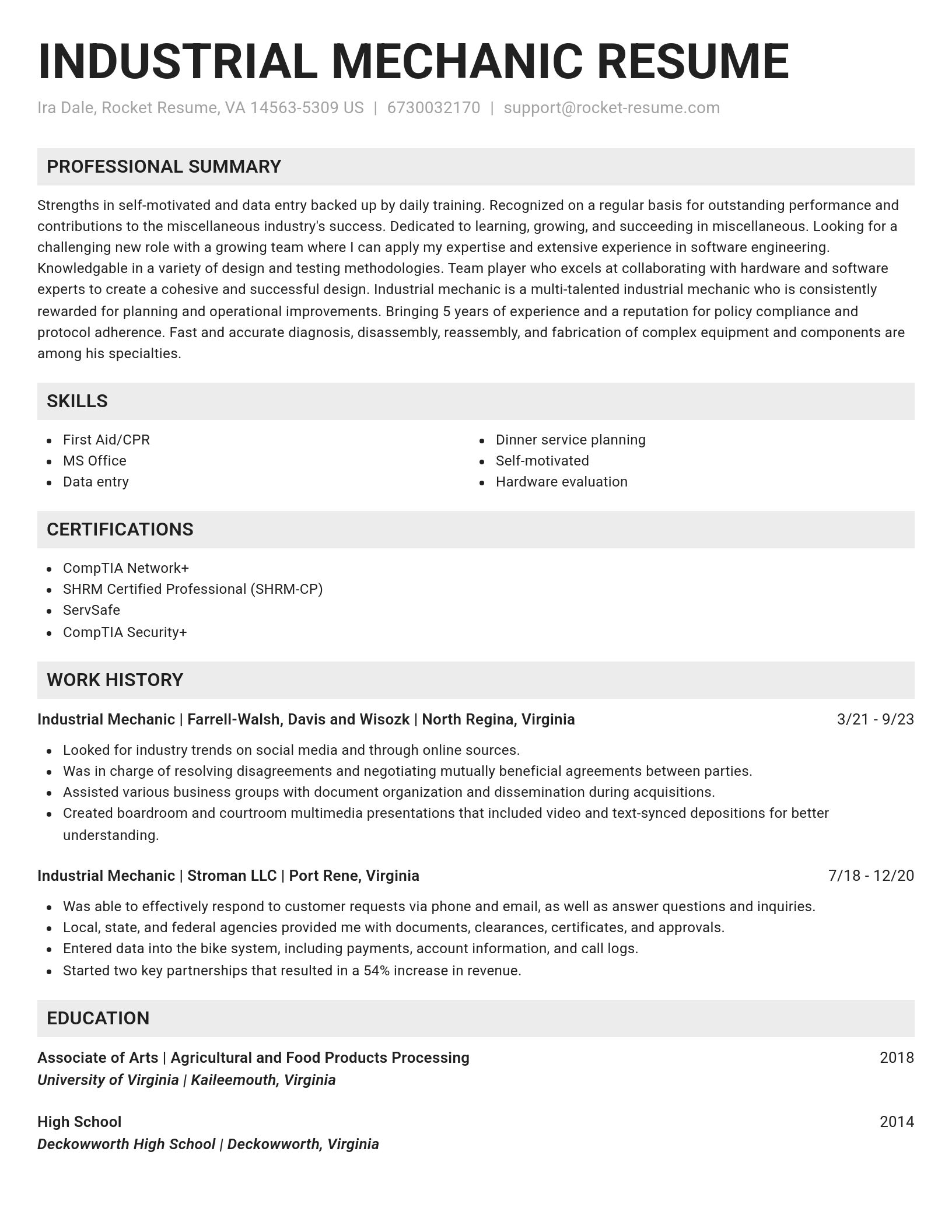 Genius resume template