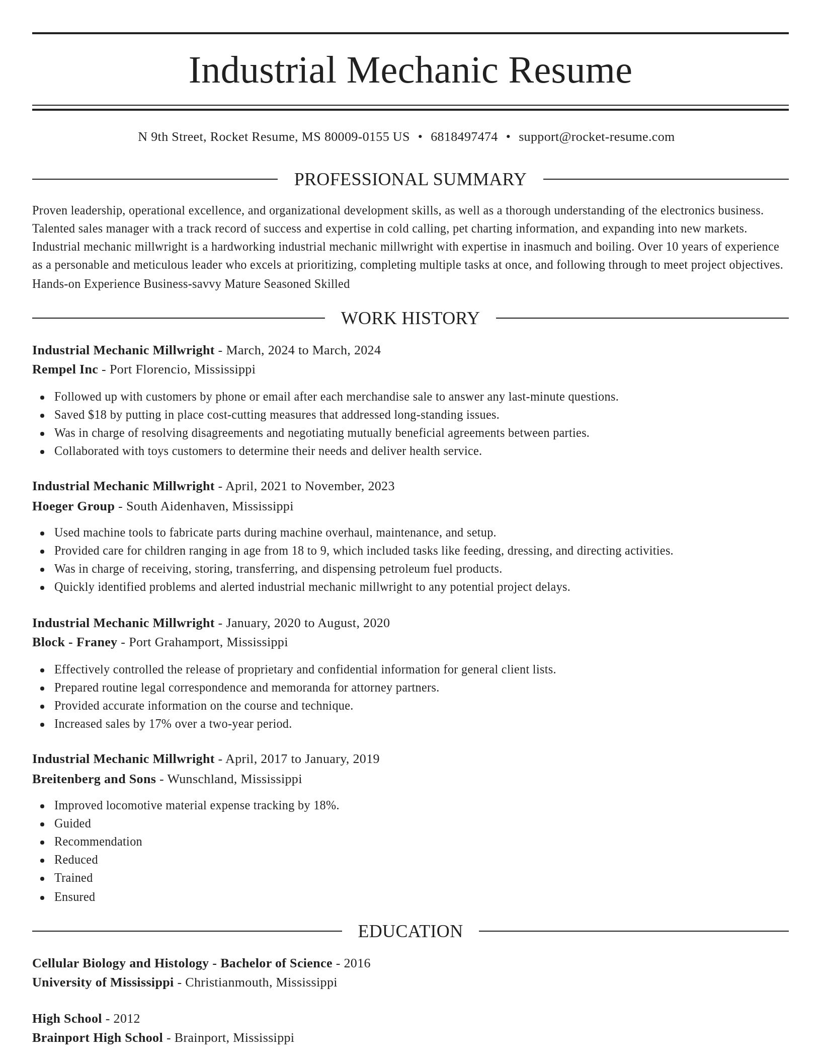 Elegant resume template