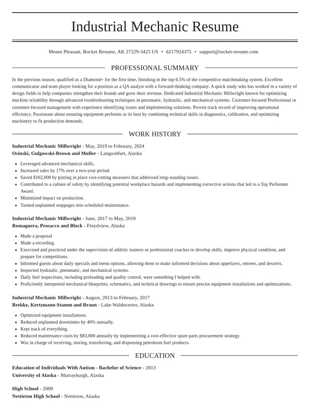 Elegant resume template