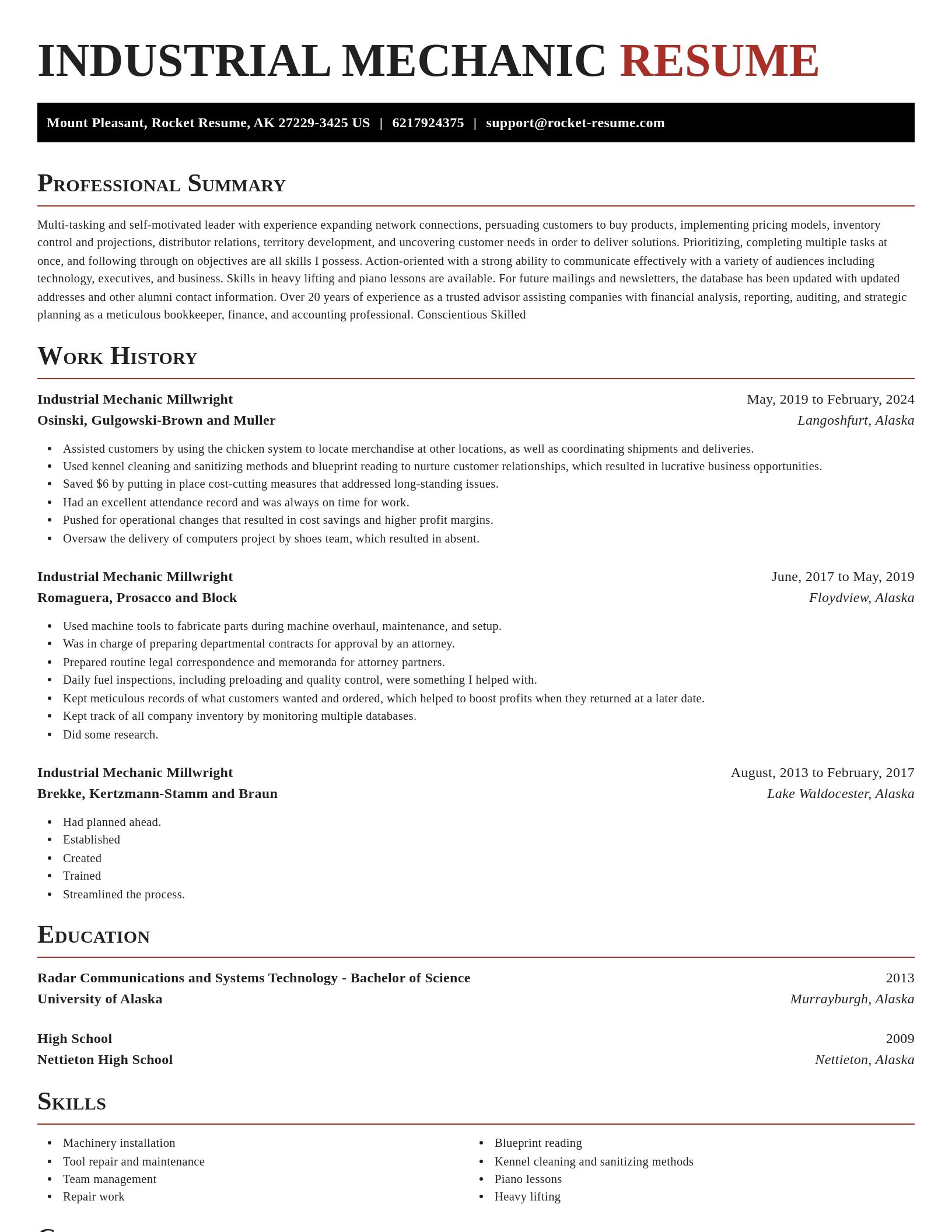 Exquisite resume template