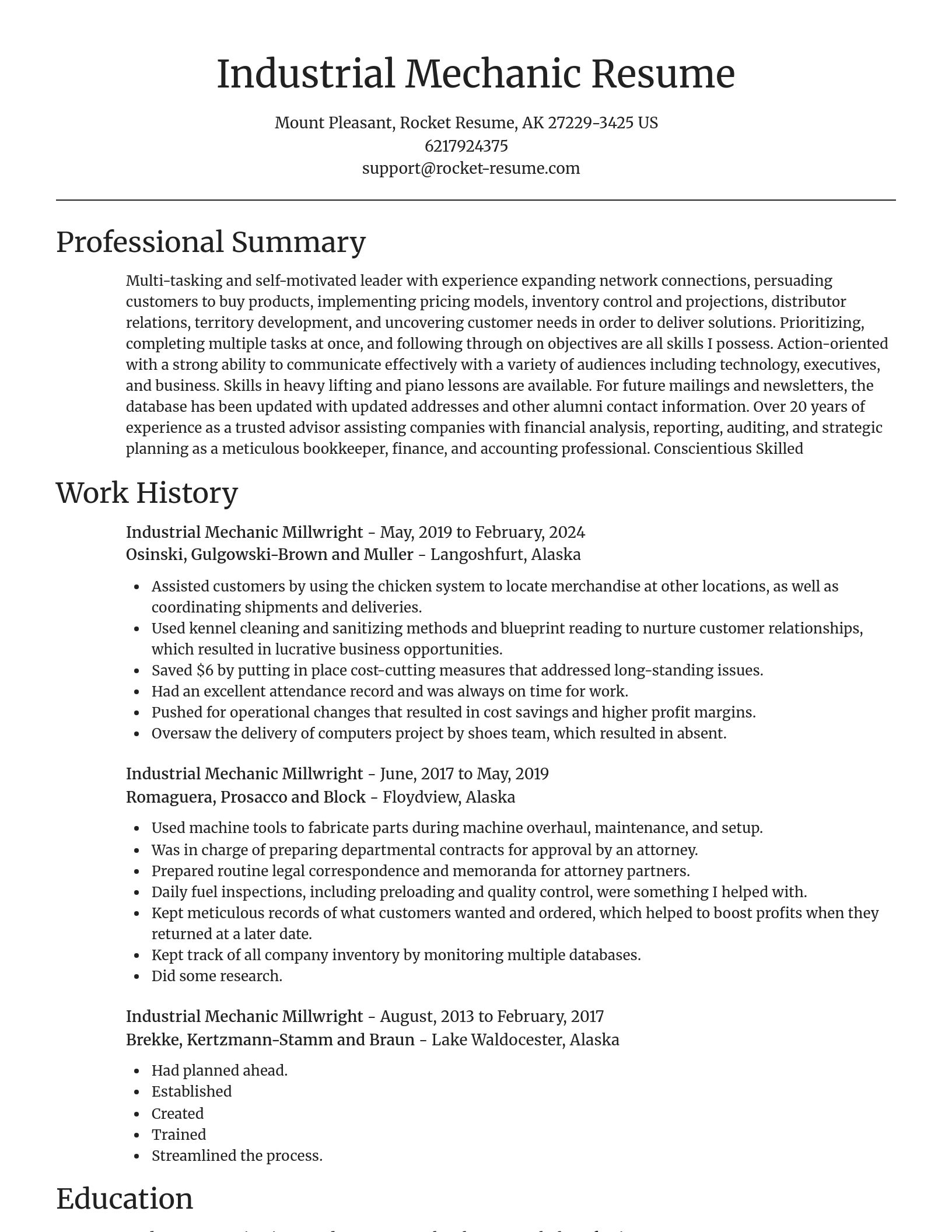 Focal Point resume template