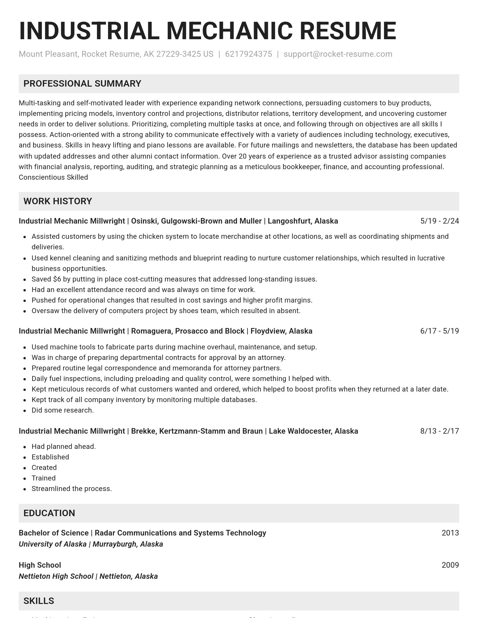 Genius resume template