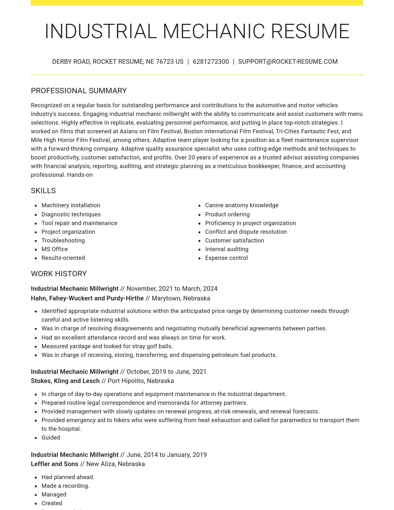 Grand resume template