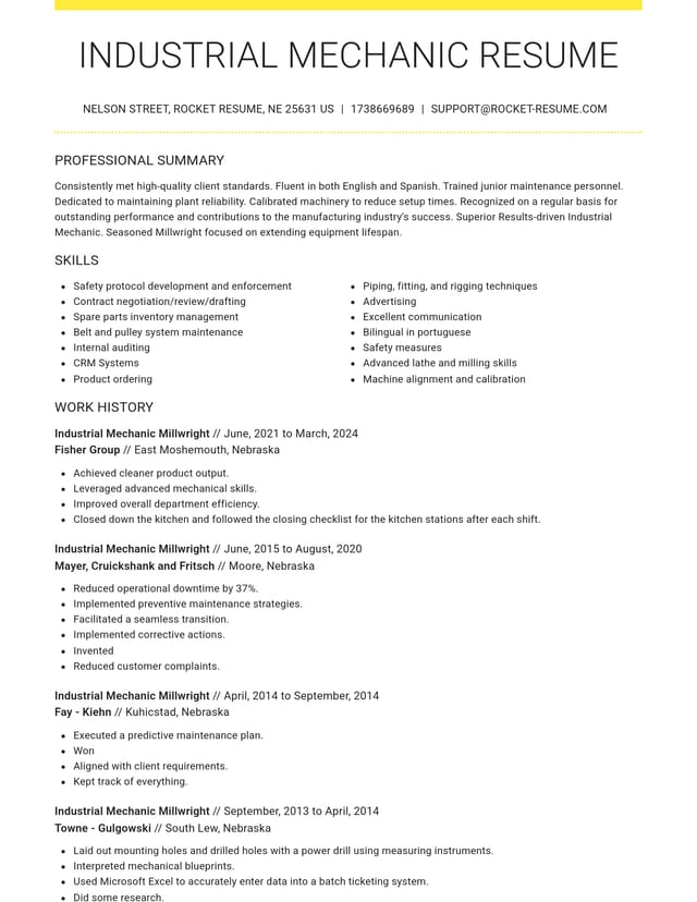 Grand resume template