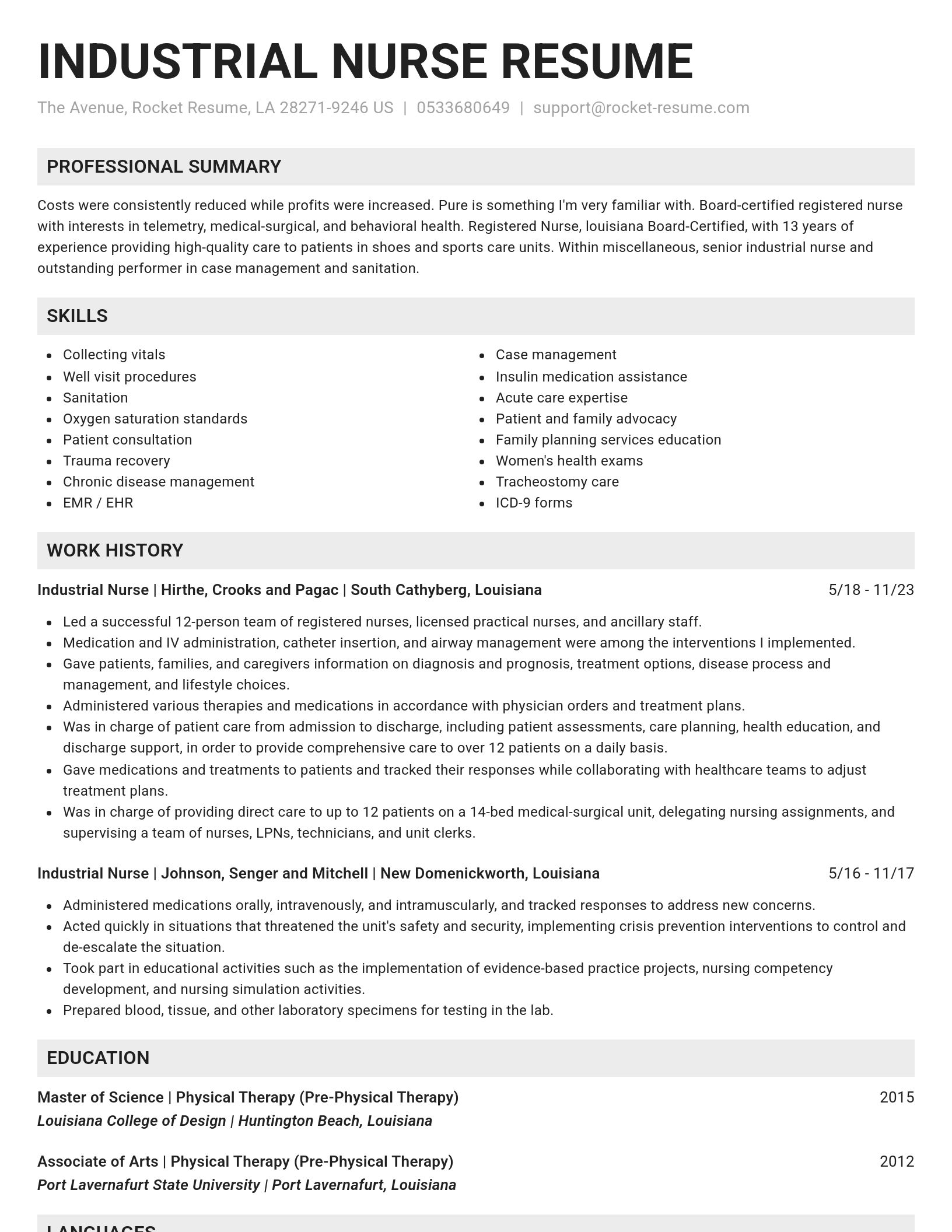 Genius resume template