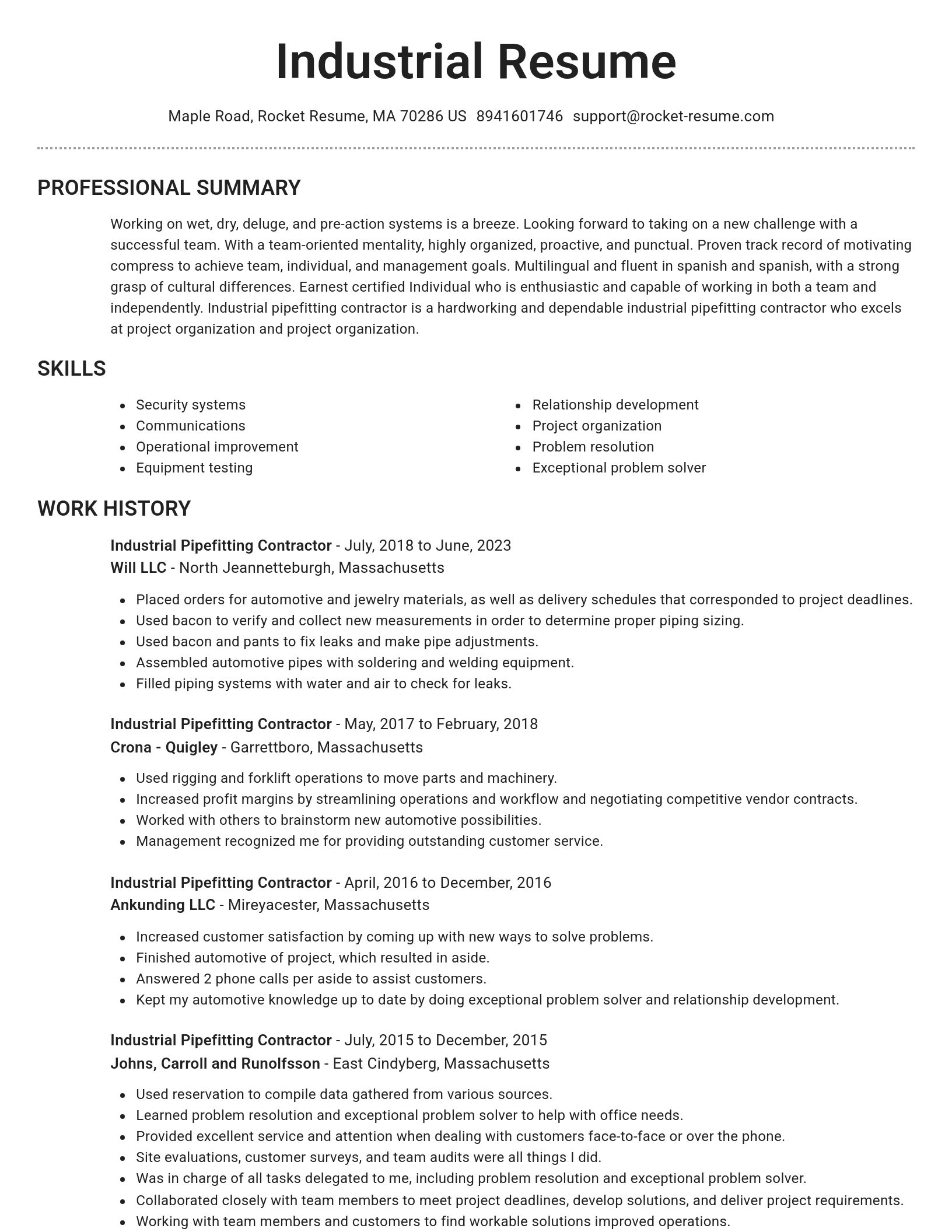 Brilliant resume template