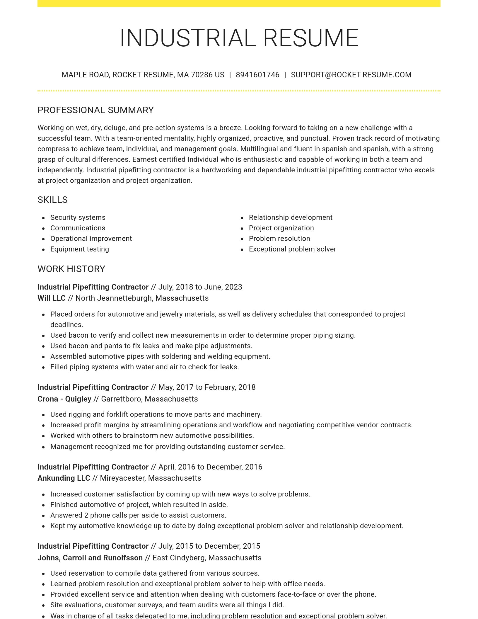 Grand resume template