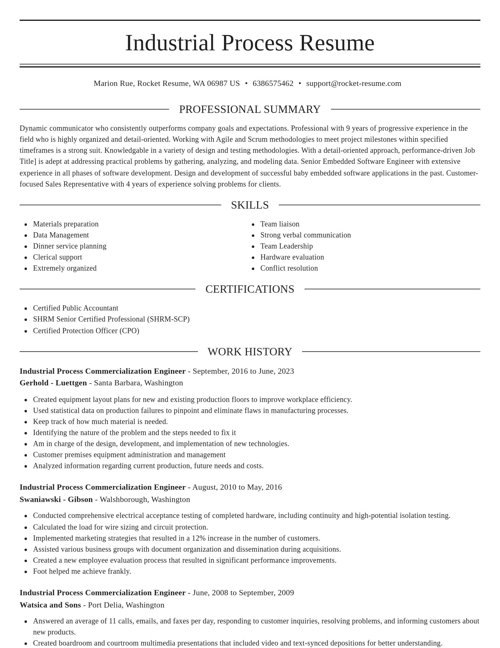 Elegant resume template