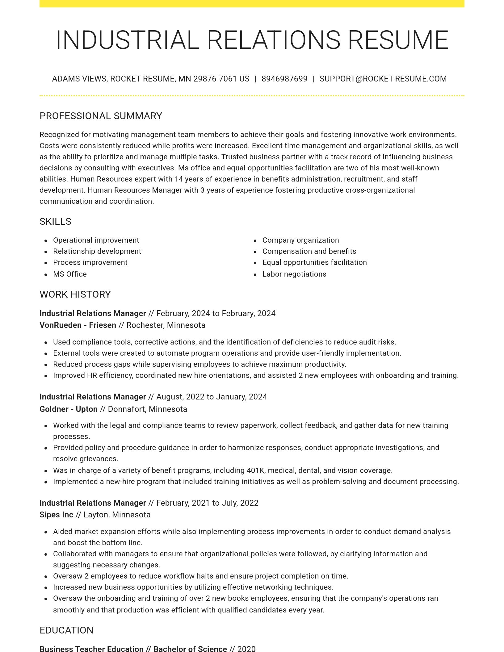 Grand resume template
