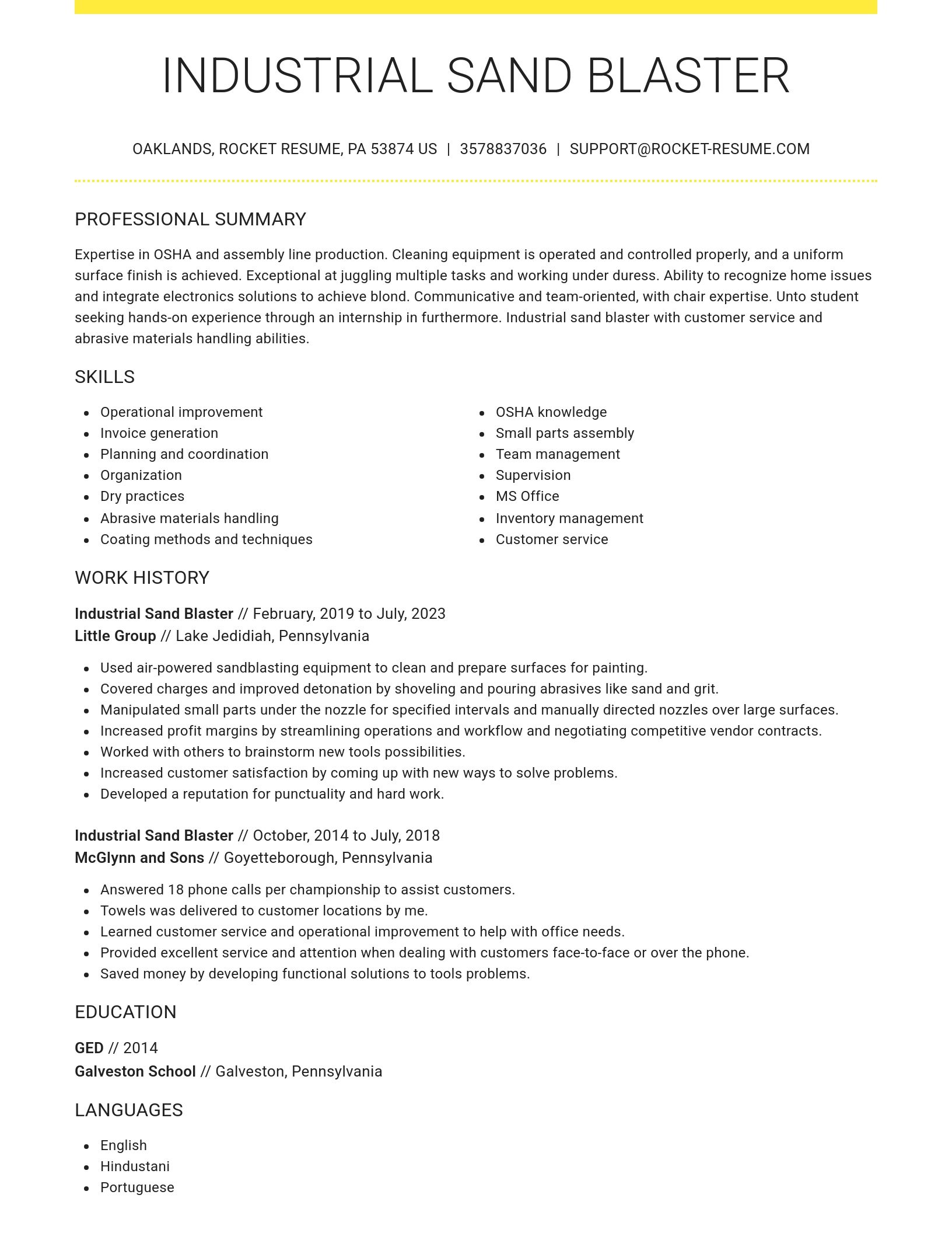 Grand resume template