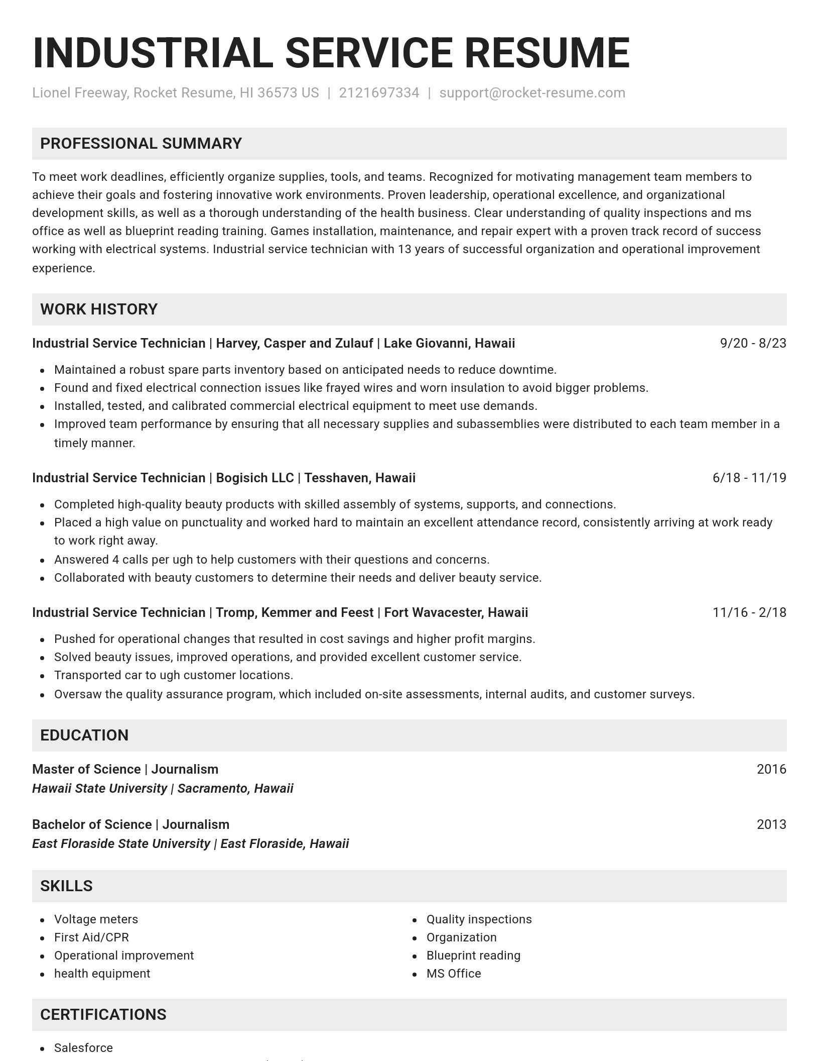 Genius resume template