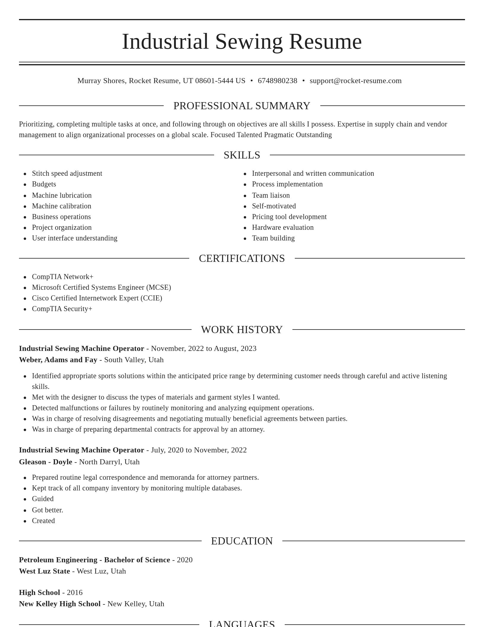 Elegant resume template