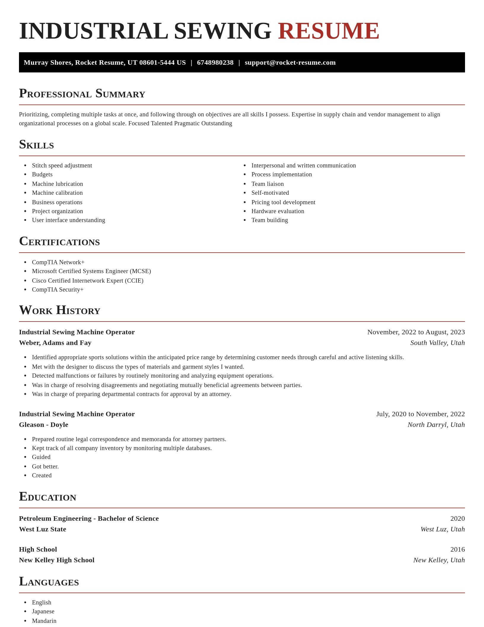 Exquisite resume template