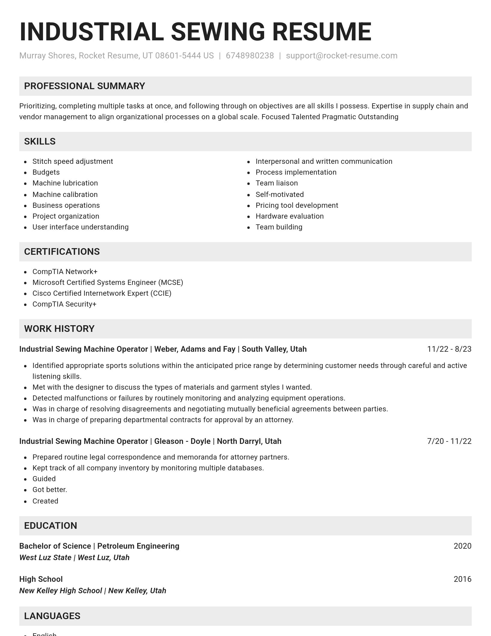 Genius resume template