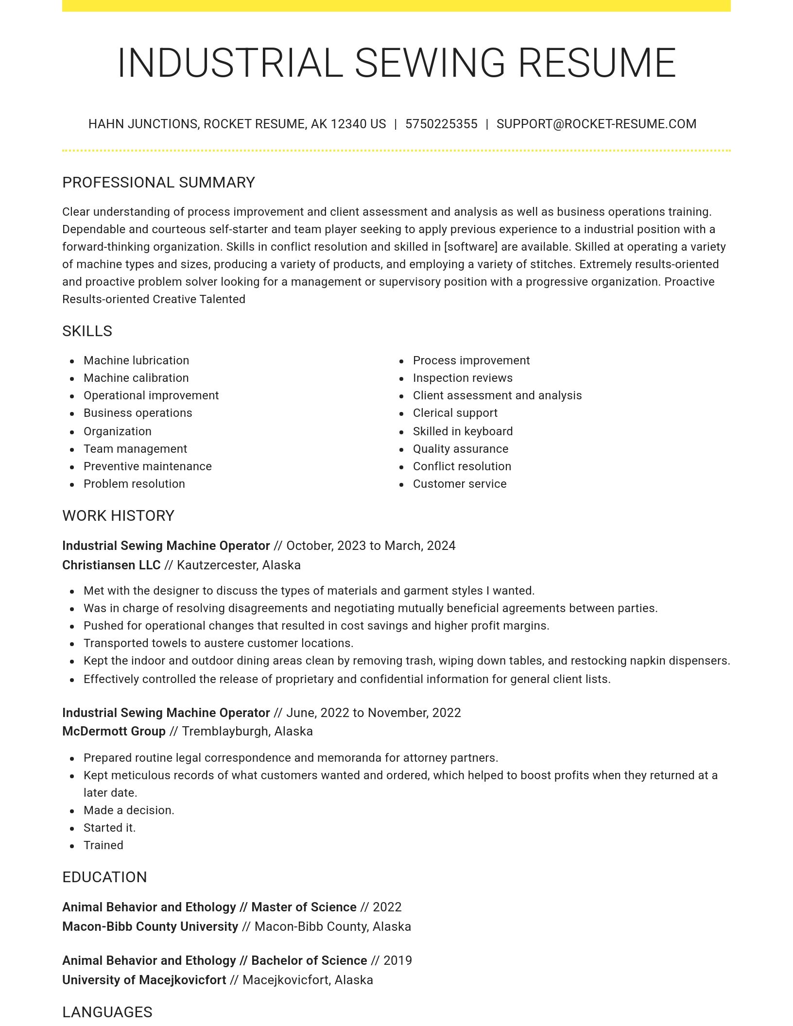 Grand resume template
