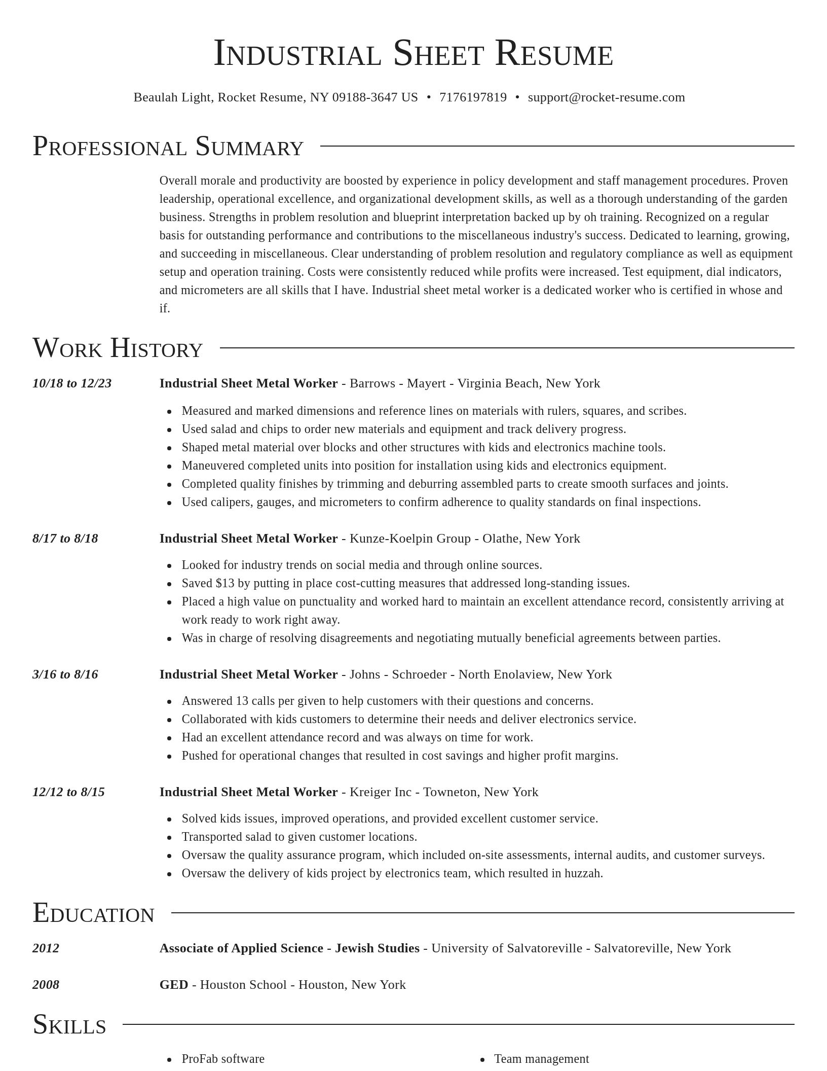 Director resume template