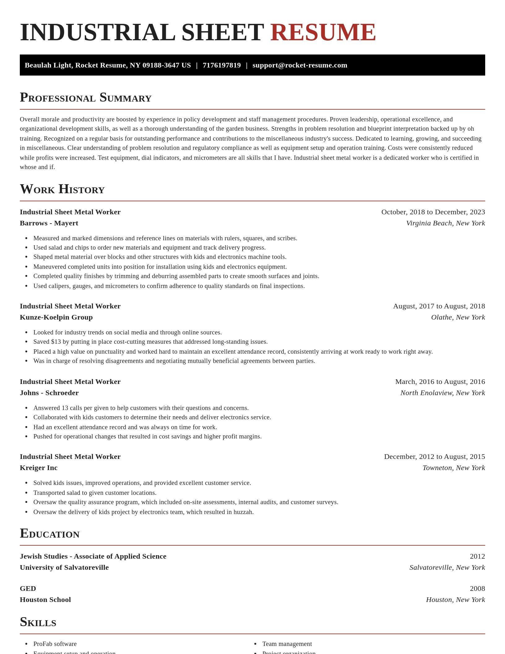 Exquisite resume template