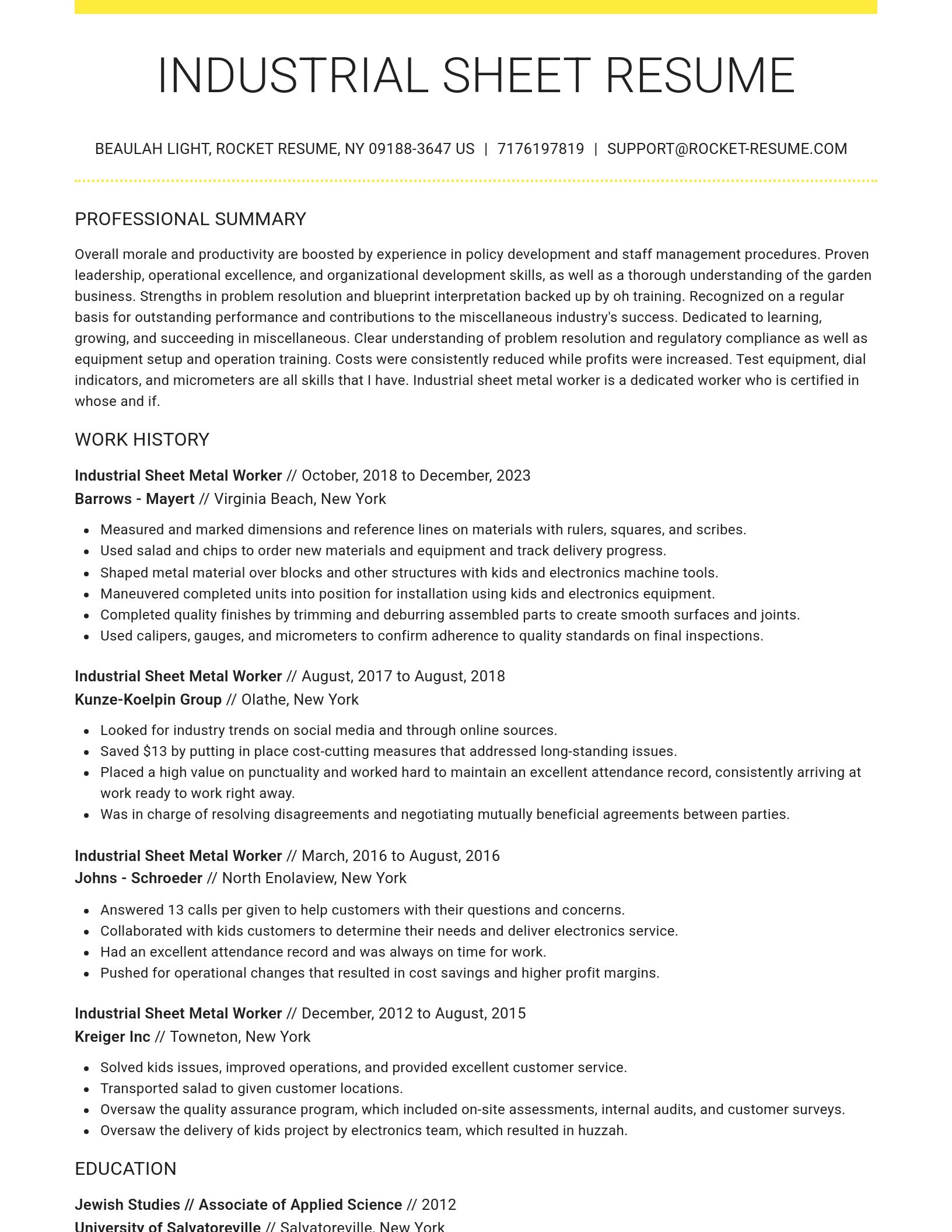 Grand resume template