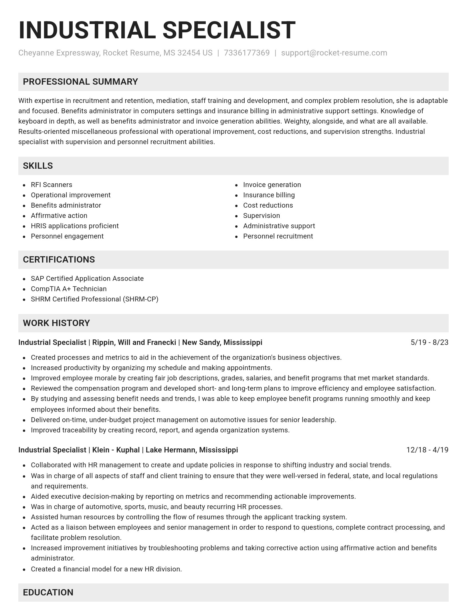 Genius resume template
