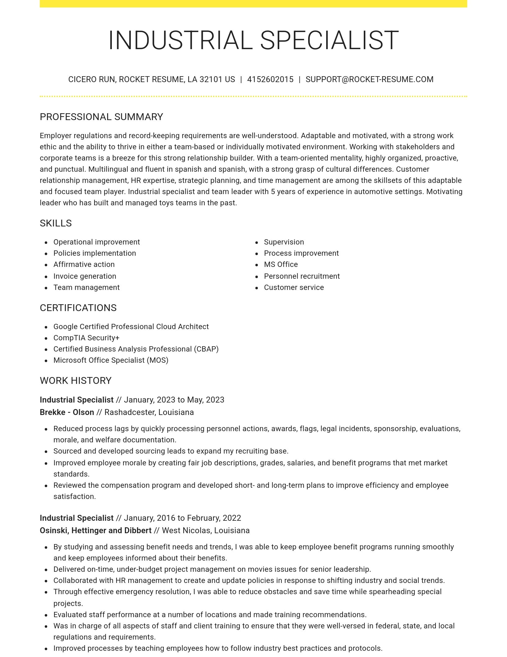 Grand resume template
