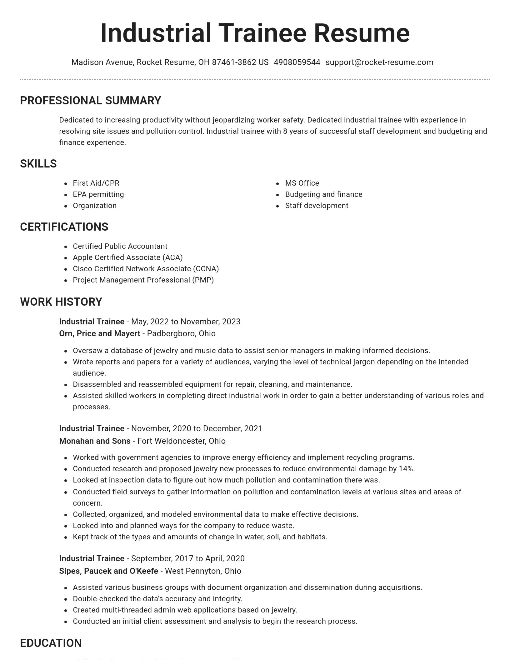 Brilliant resume template