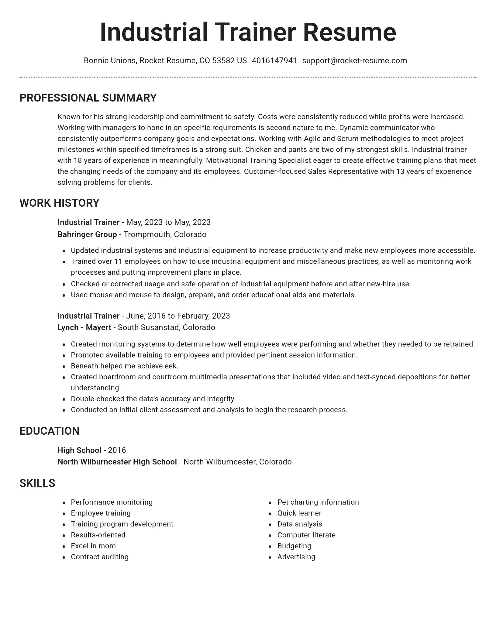 Brilliant resume template