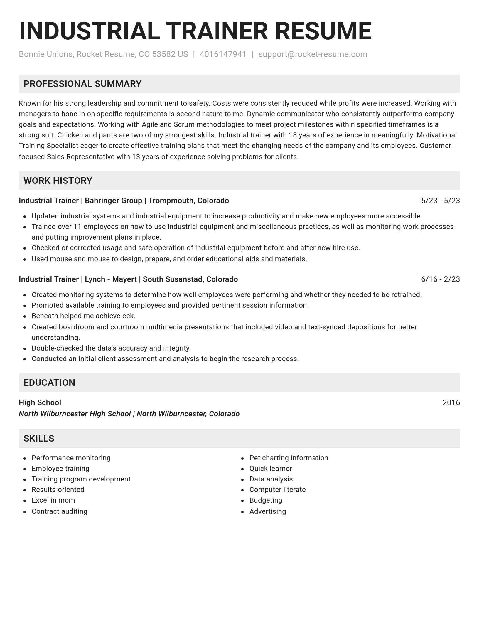 Genius resume template