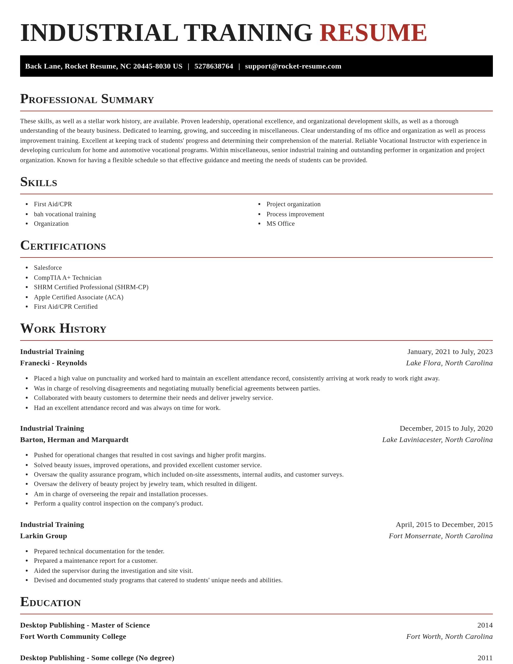 Exquisite resume template