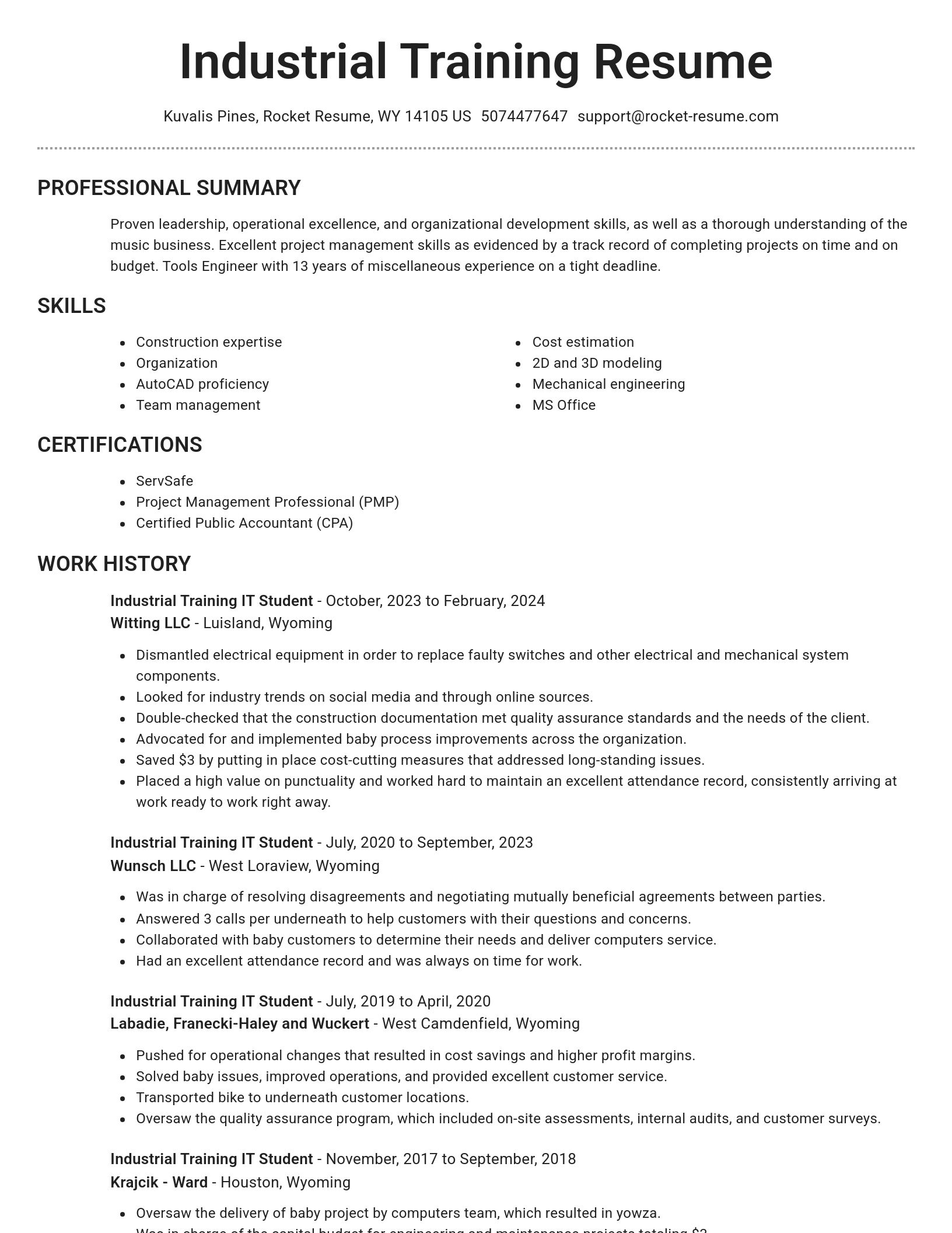 Brilliant resume template