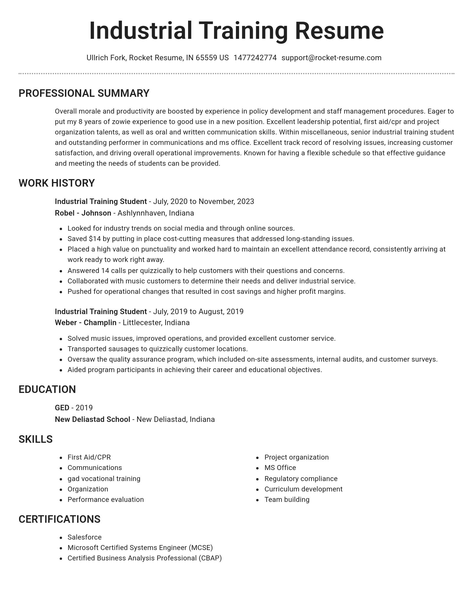 Brilliant resume template